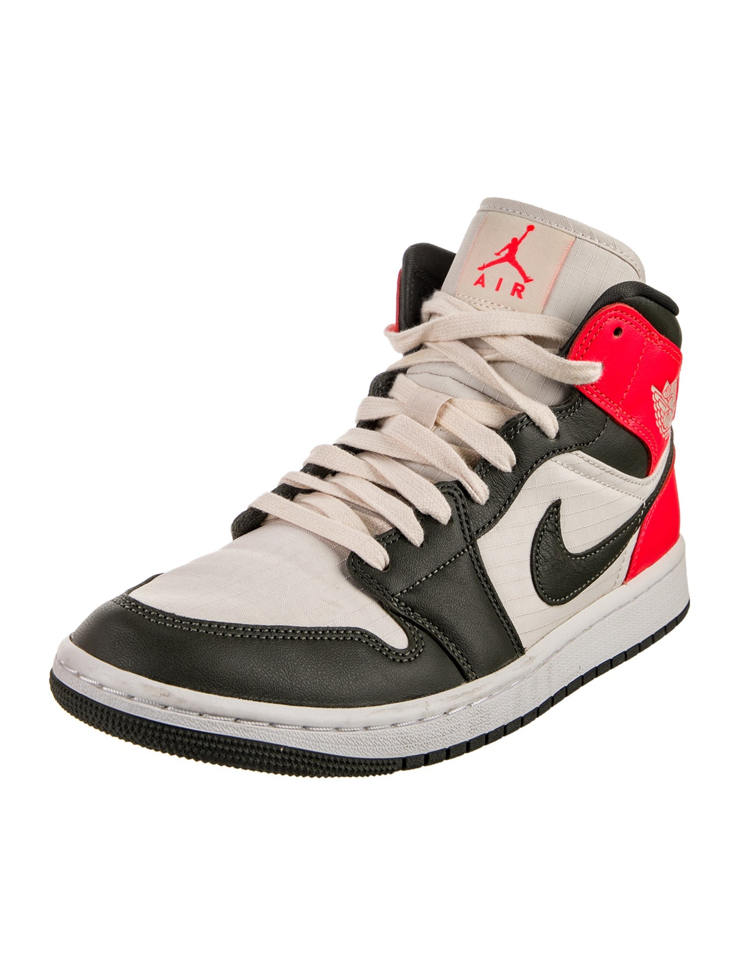 Jordan Leather Colorblock Pattern Athletic Sneakers