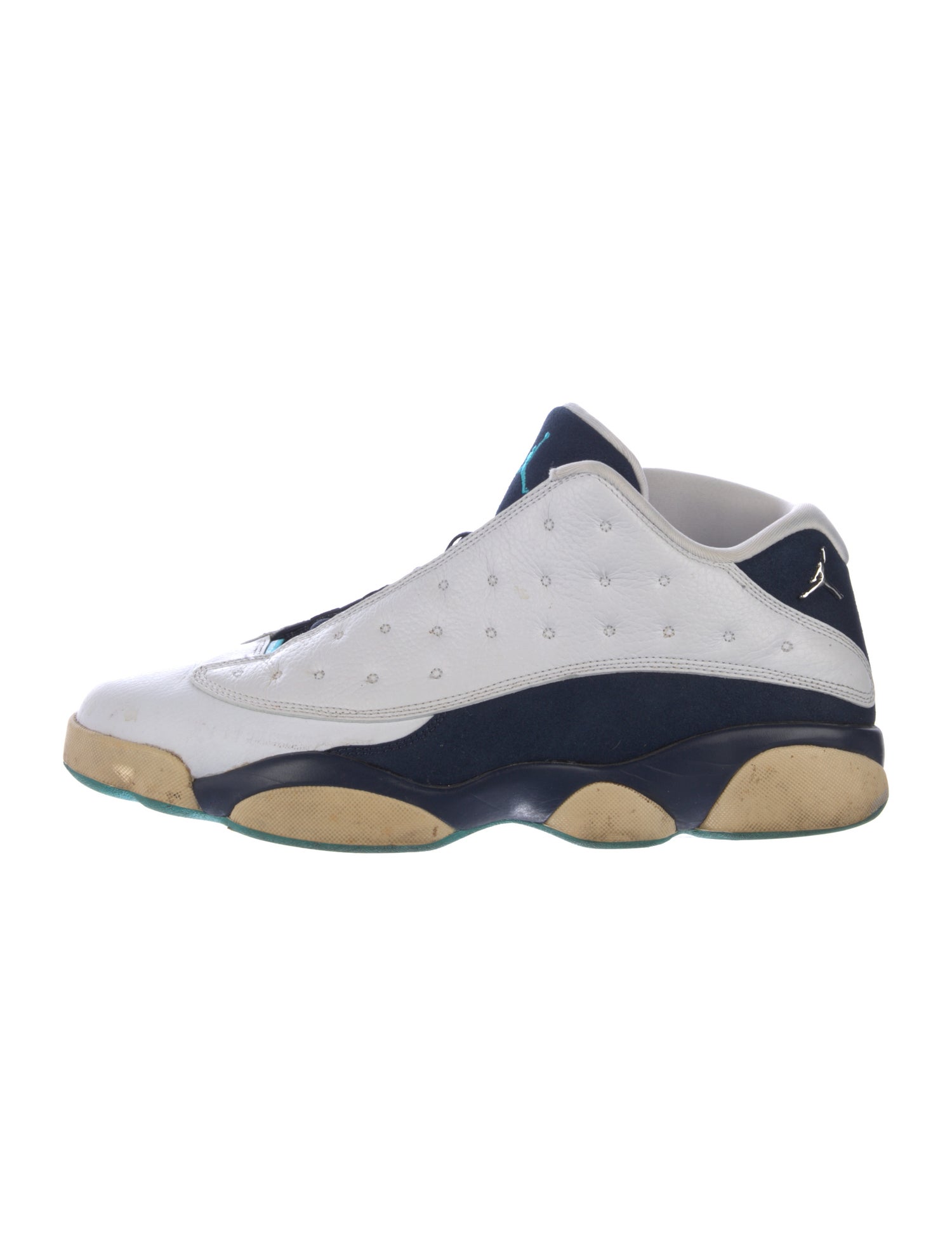 Jordan Leather Colorblock Pattern Athletic Sneakers