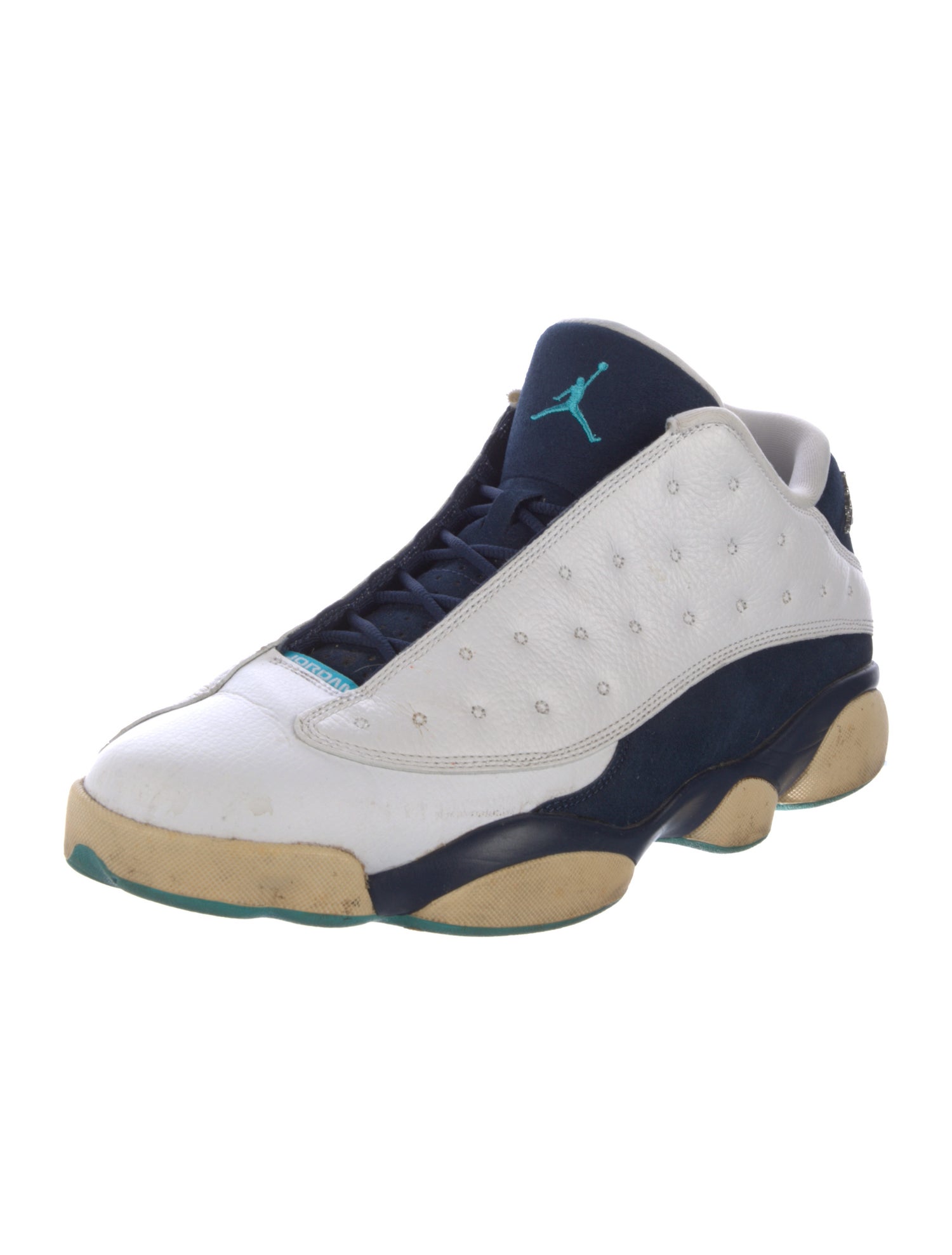 Jordan Leather Colorblock Pattern Athletic Sneakers