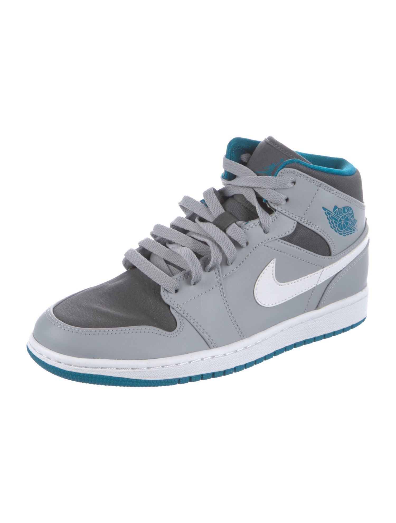 Jordan 1 Mid 'Wolf Grey Tropical Teal' Sneakers