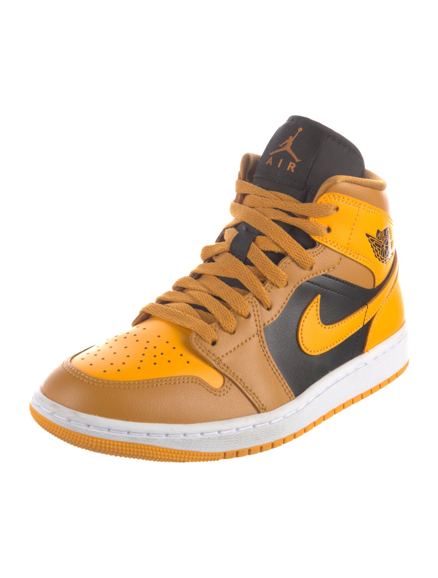 Jordan Leather Colorblock Pattern Sneakers