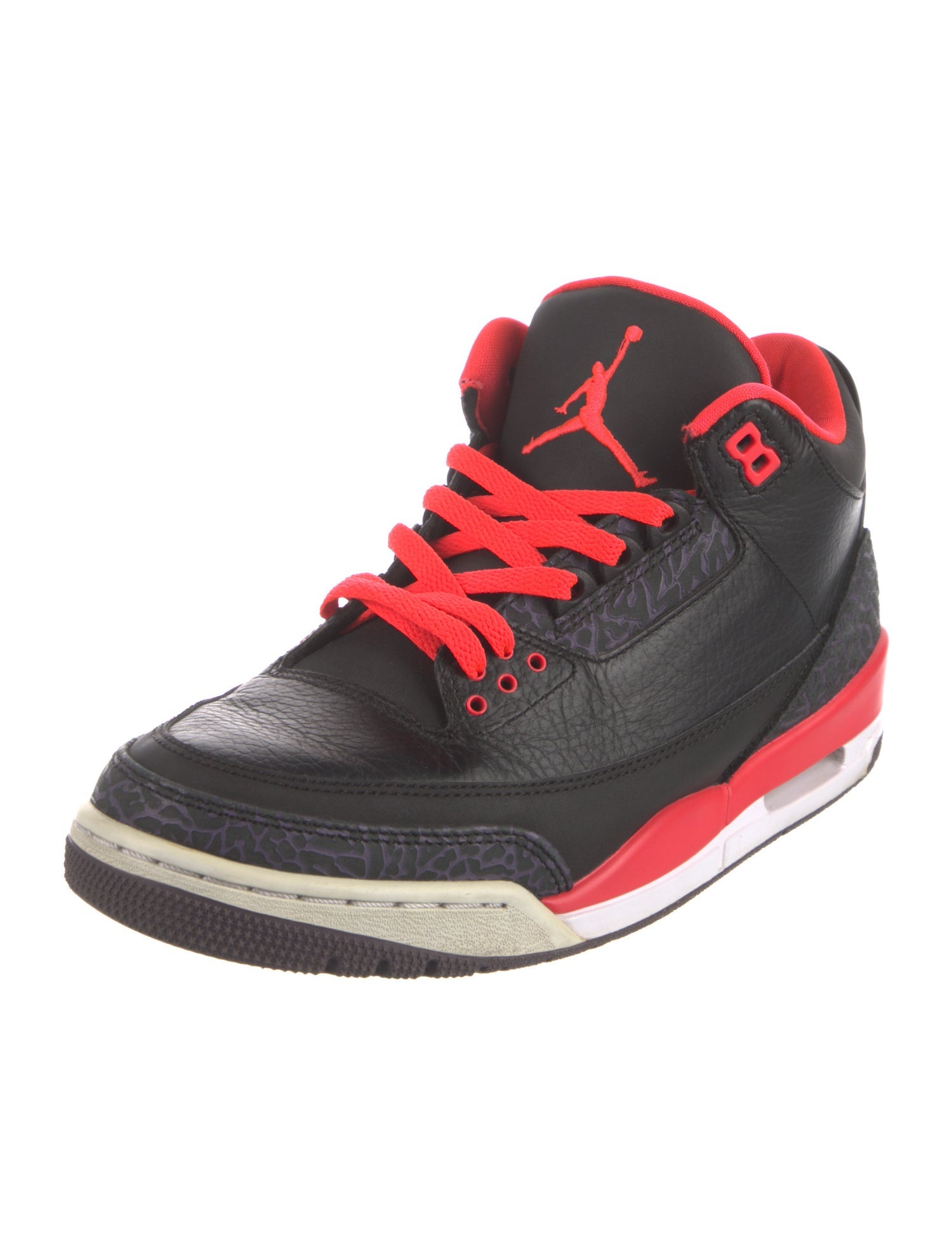 Jordan Leather Colorblock Pattern Sneakers