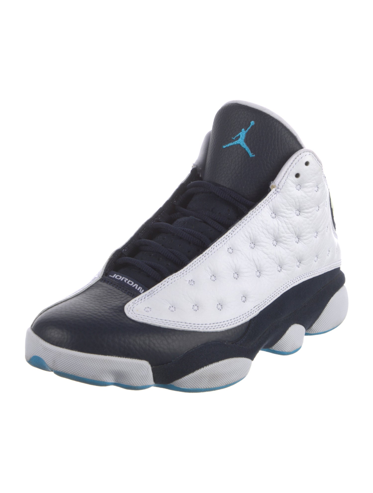 Jordan Leather Colorblock Pattern Sneakers