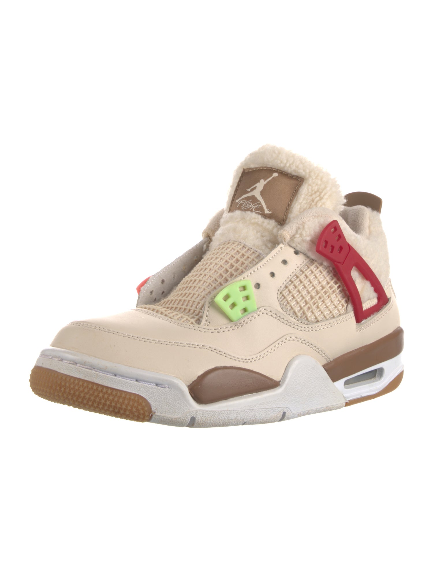 Jordan Leather Colorblock Pattern Chunky Sneakers