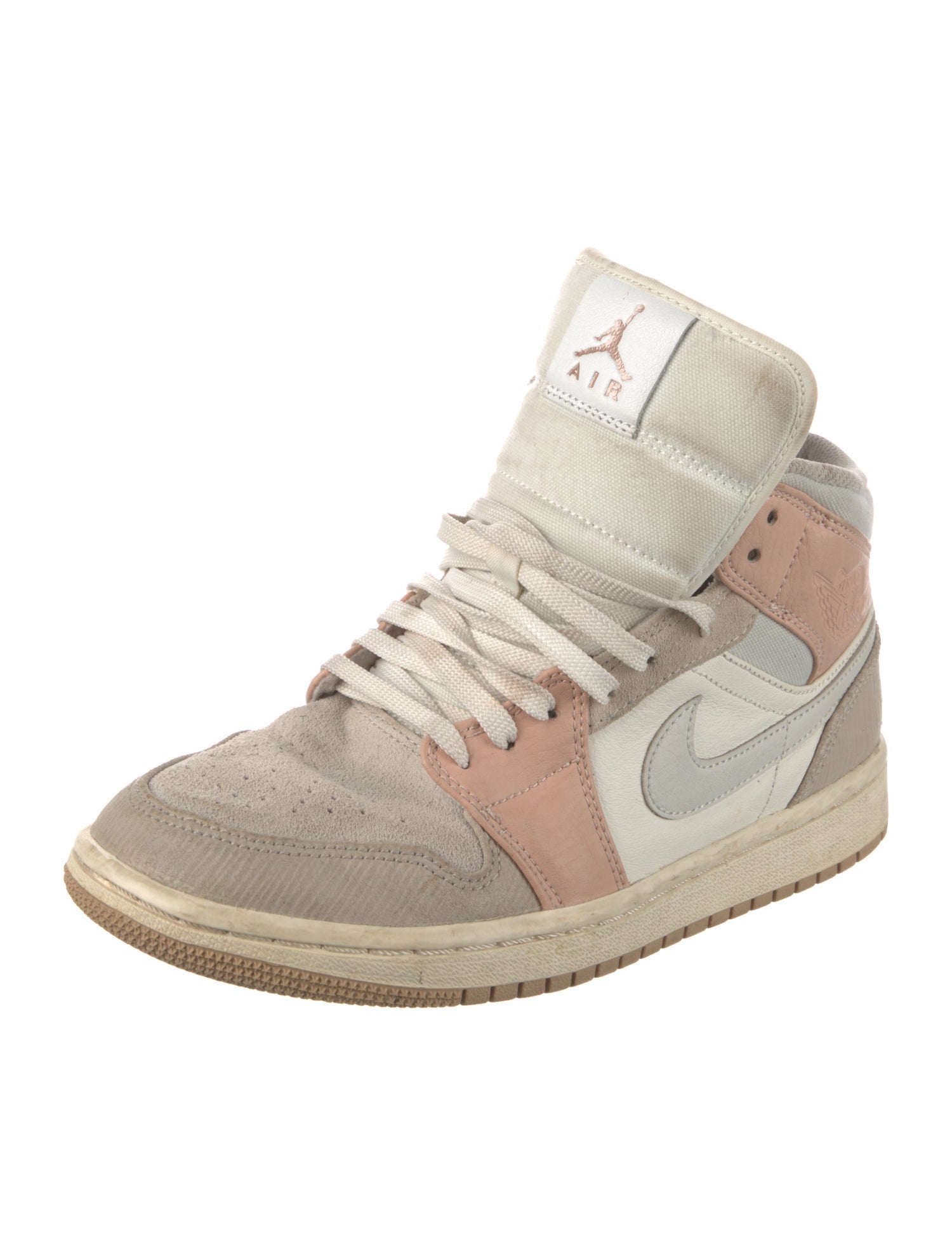 Jordan Leather Colorblock Pattern Wedge Sneakers