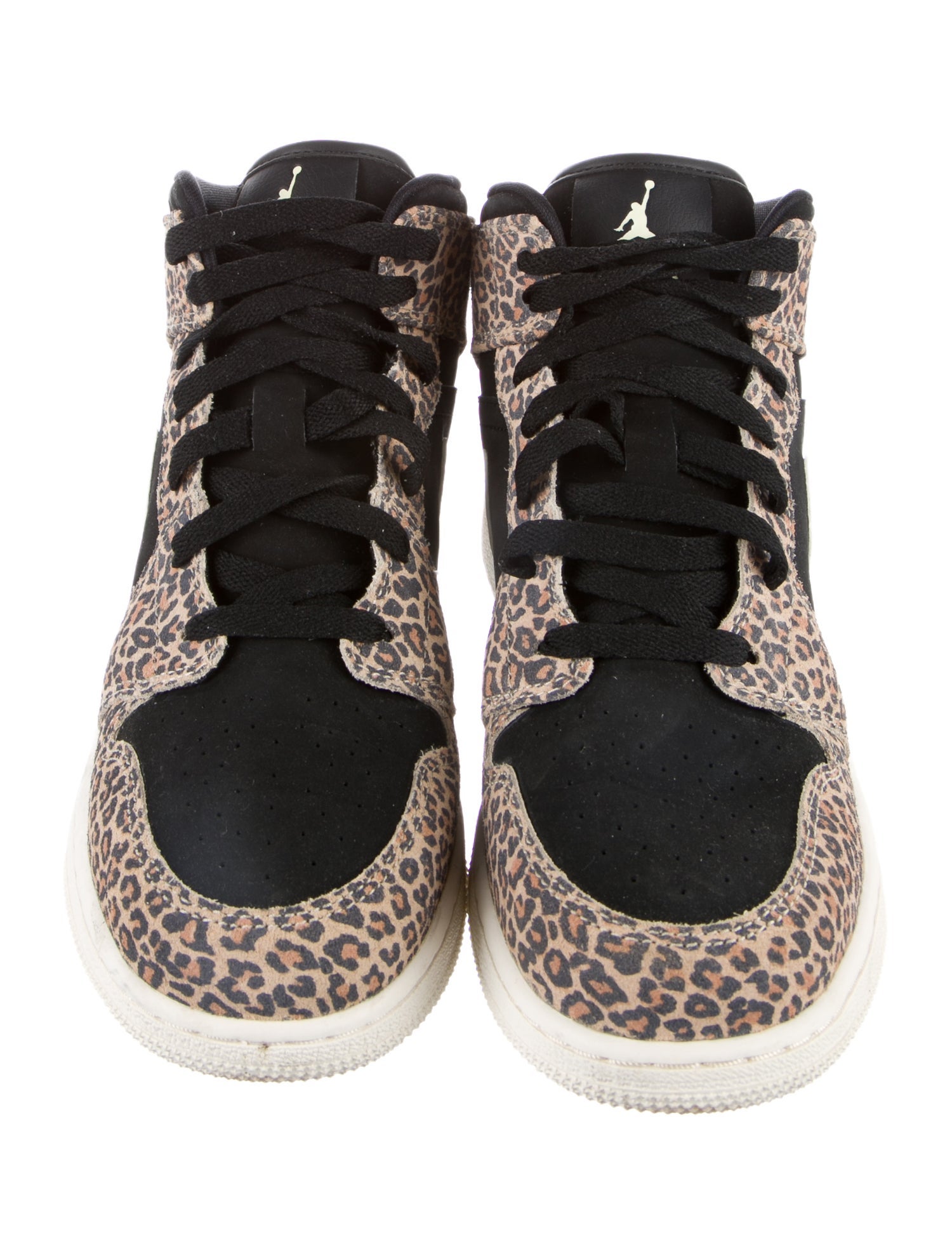 Jordan Nike Girls' Air Jordan 1 Mid SE Leopard (GS) Sneakers