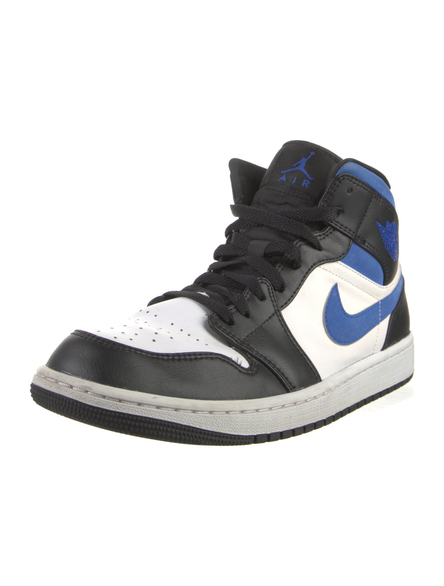 Jordan Leather Colorblock Pattern Sneakers