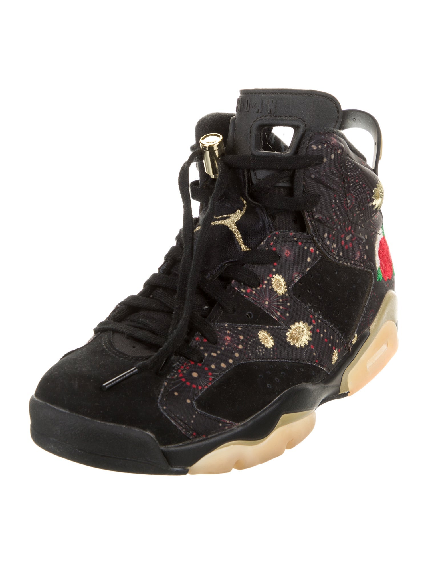 Jordan Suede Floral Print Sneakers