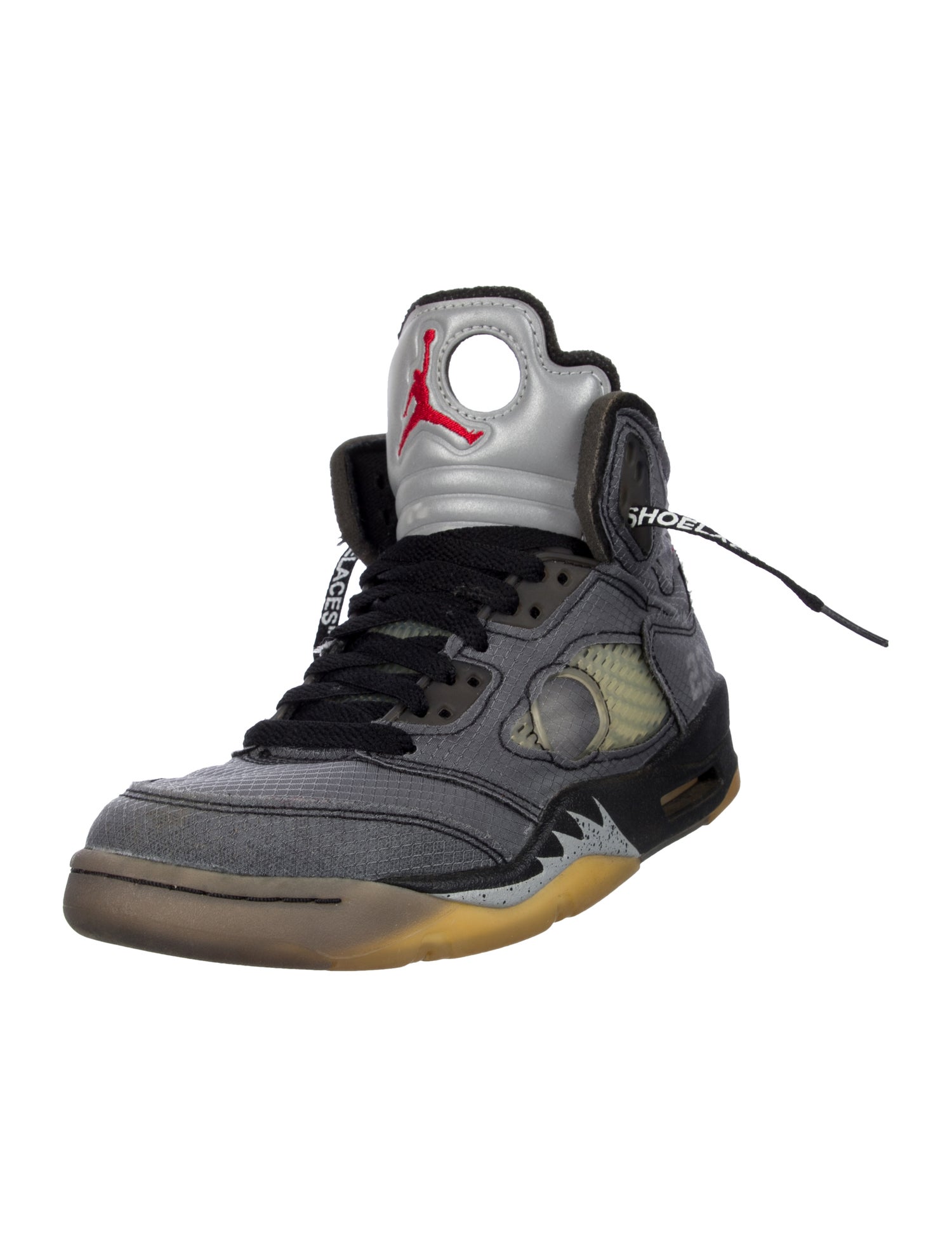 Off-White x Jordan 5 Retro 'Muslin' Wedge Sneakers