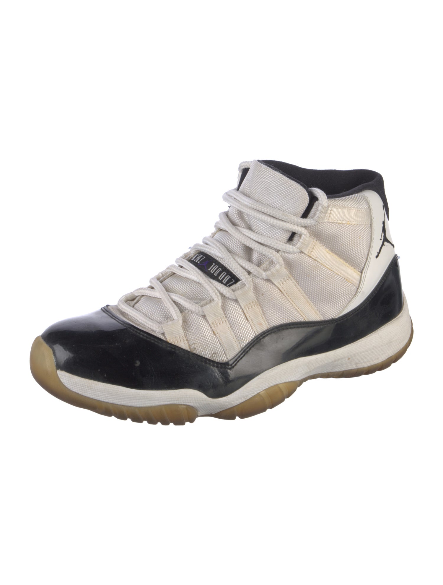 Jordan Patent Leather Colorblock Pattern Athletic Sneakers