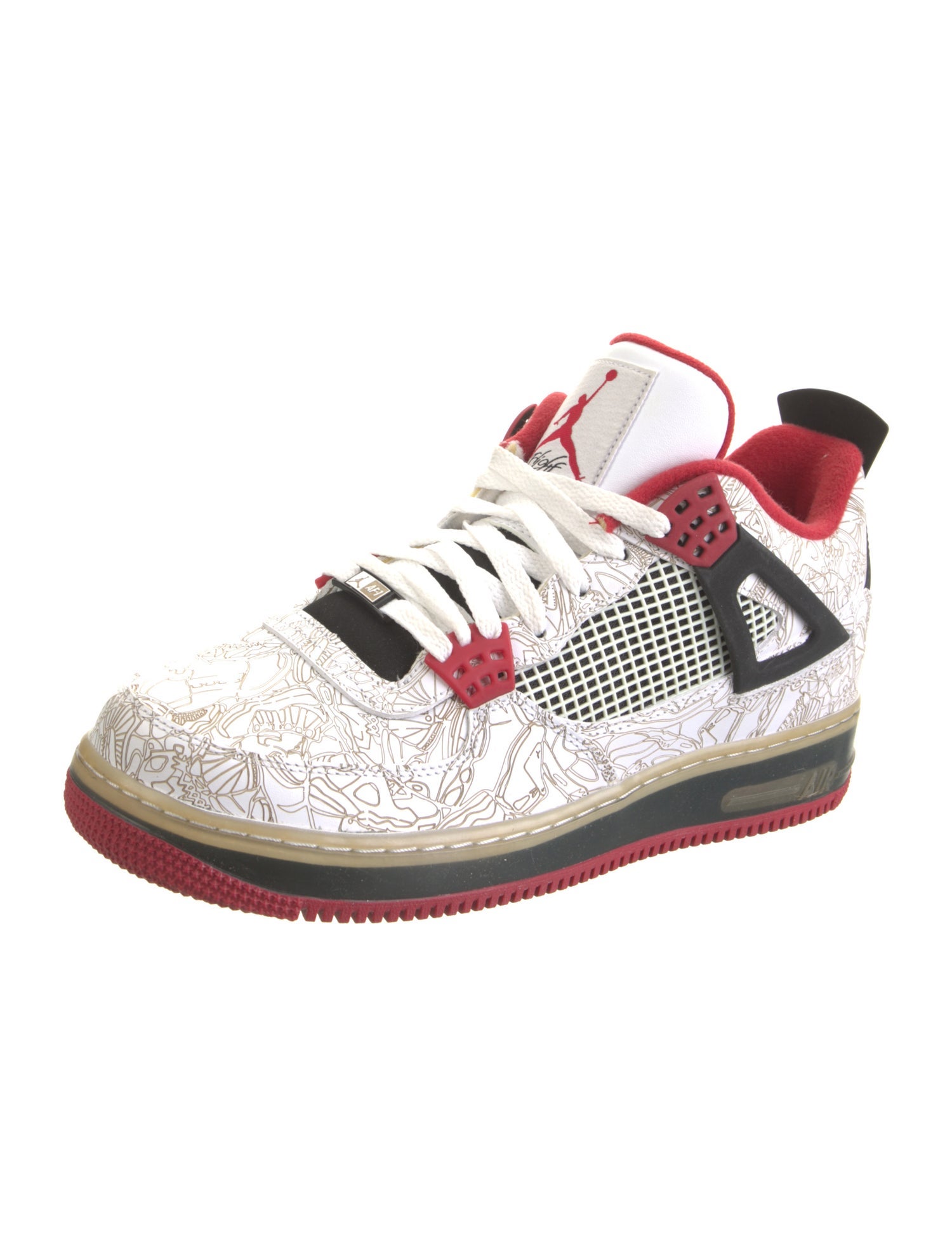 Jordan Fusion 4 White Laser Sneakers