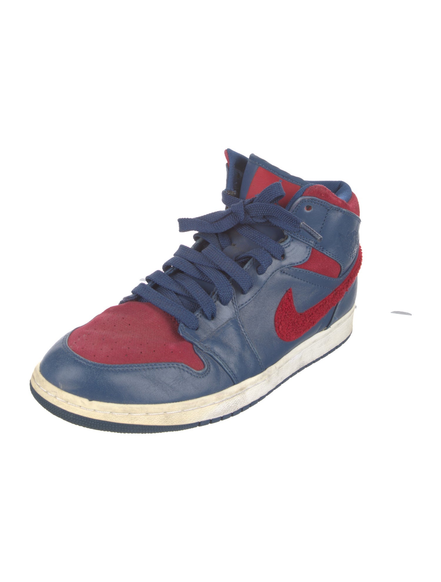 Jordan Leather Colorblock Pattern Sneakers