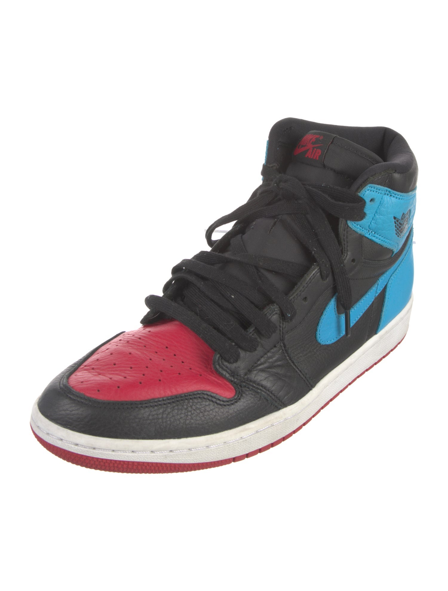 Jordan Leather Colorblock Pattern Sneakers