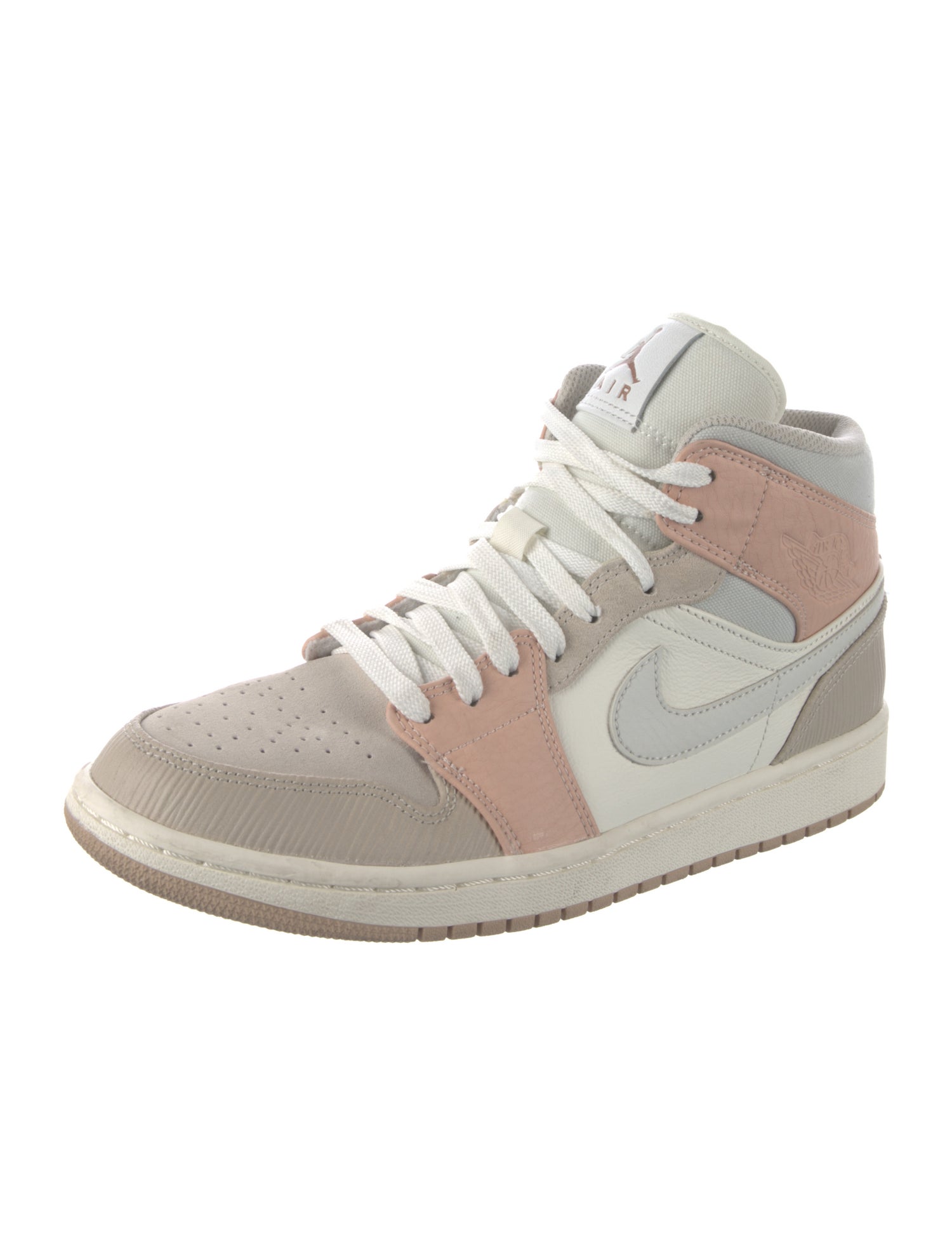 Jordan Leather Colorblock Pattern Athletic Sneakers