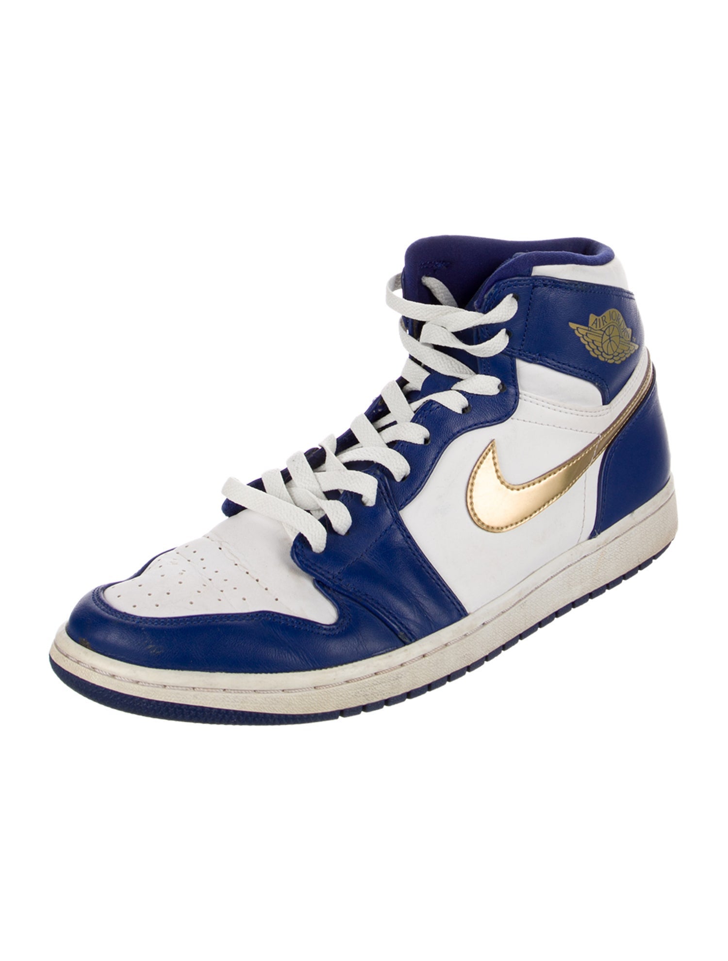 Jordan Leather Colorblock Pattern Sneakers