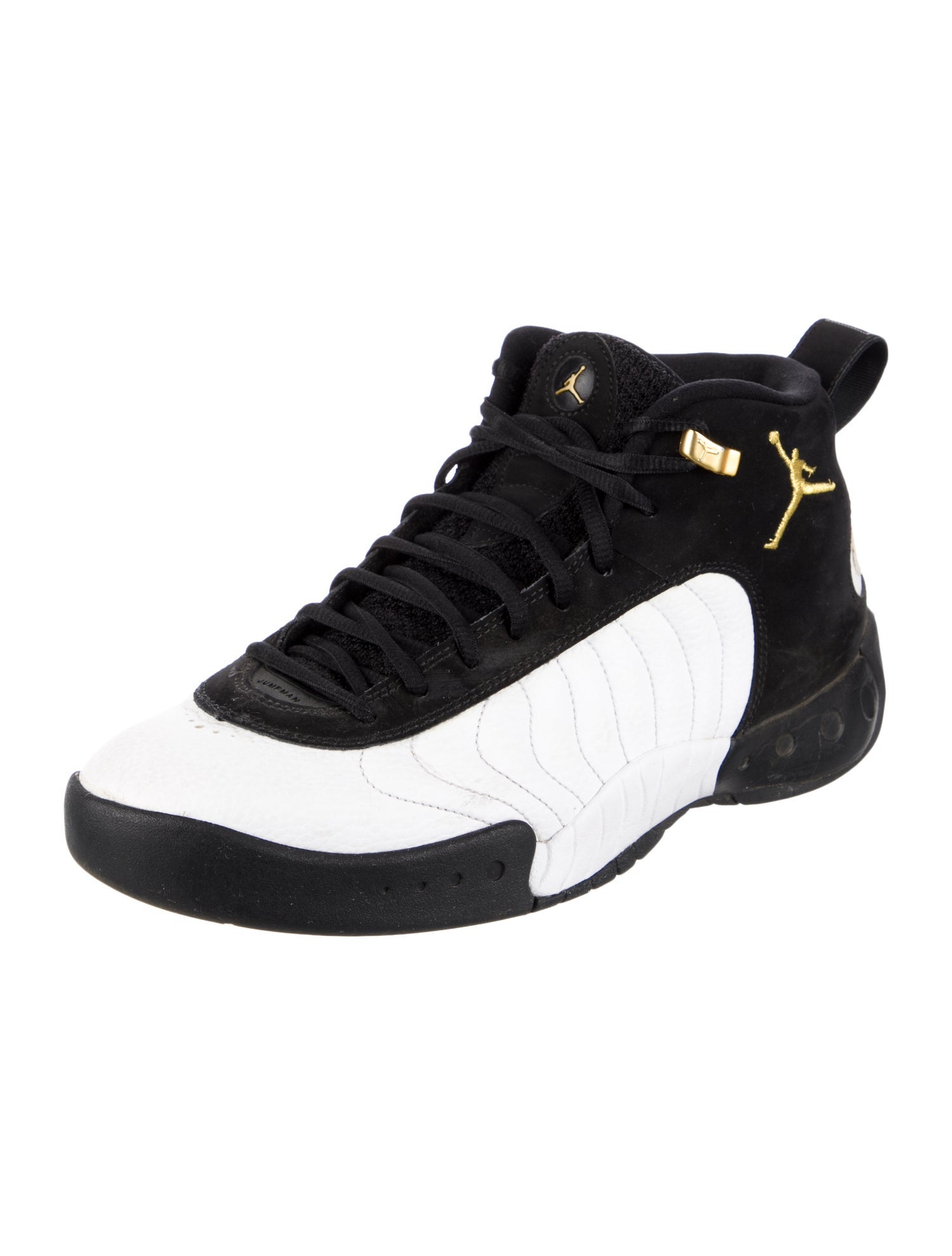 Jordan Leather Colorblock Pattern Sneakers