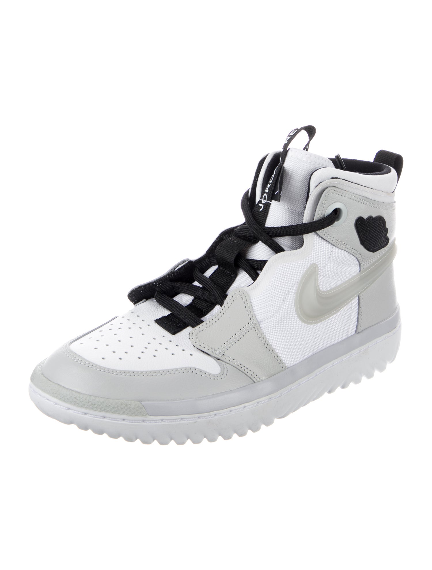 Jordan Leather Colorblock Pattern Sneakers