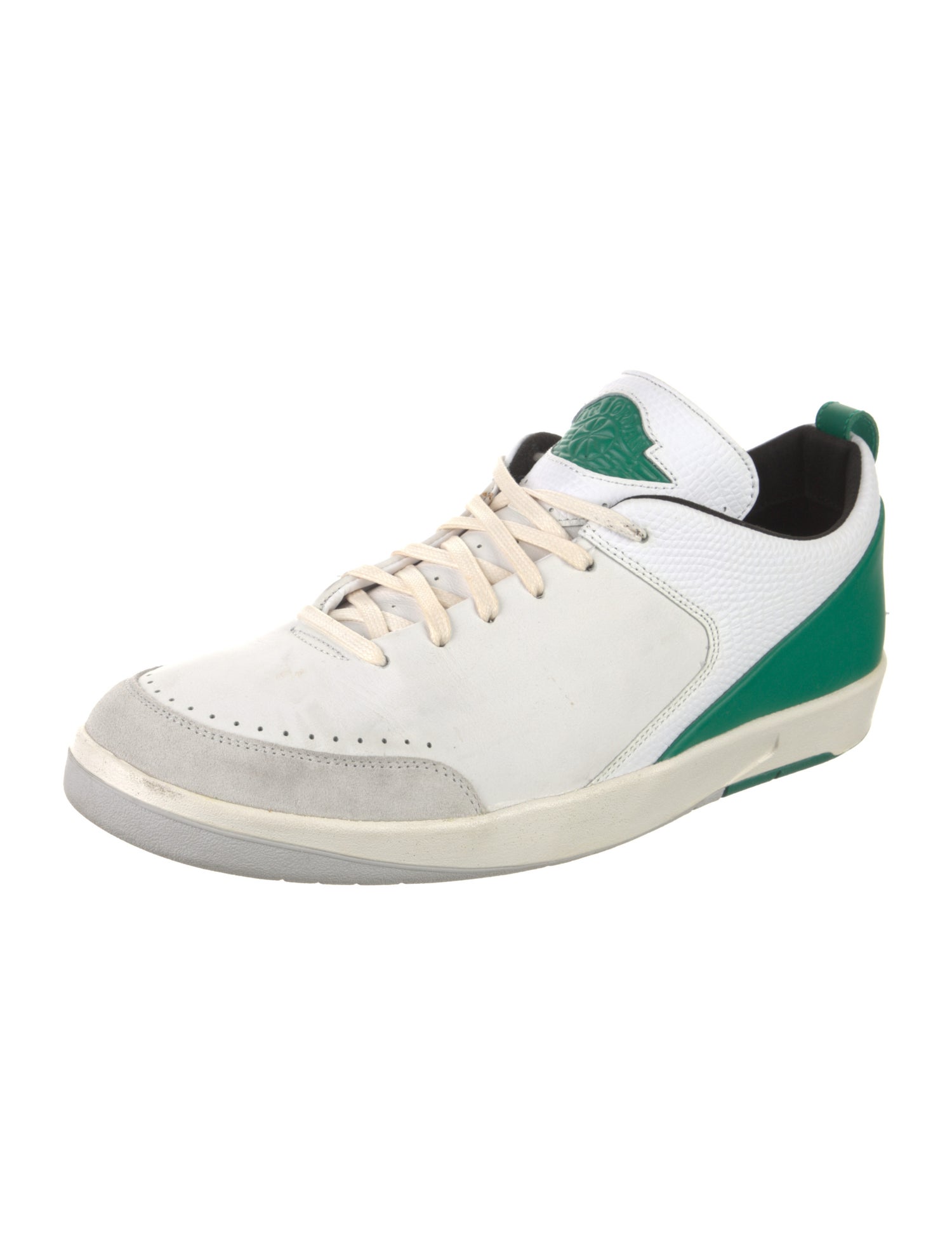 Jordan Leather Colorblock Pattern Sneakers
