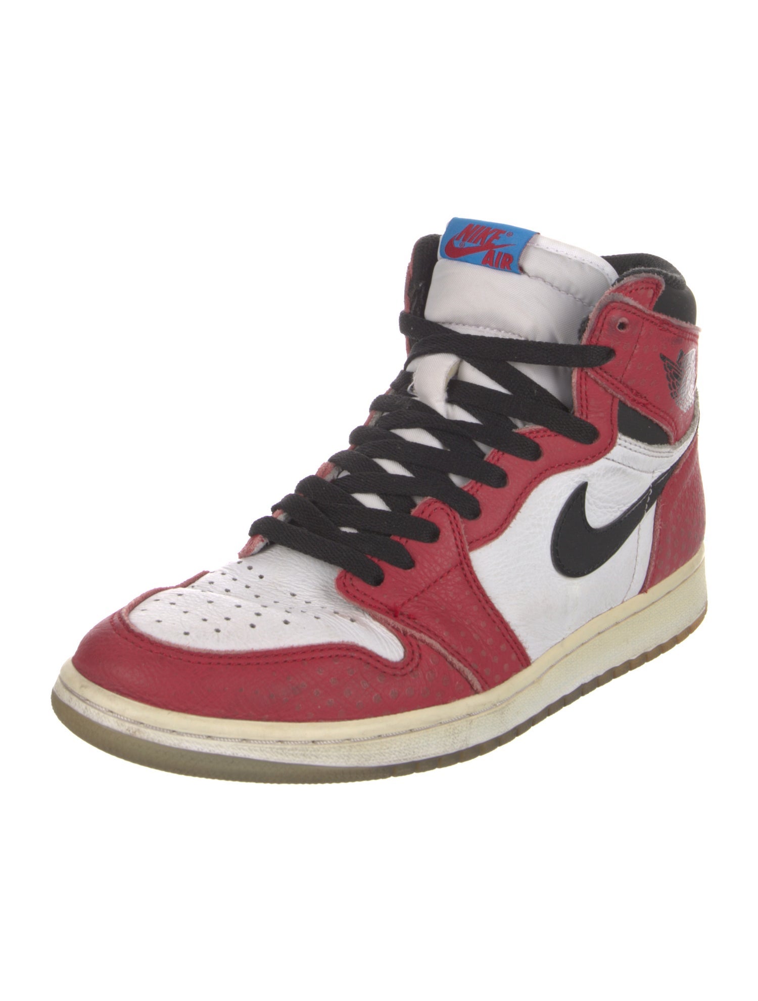 Jordan Leather Colorblock Pattern Sneakers