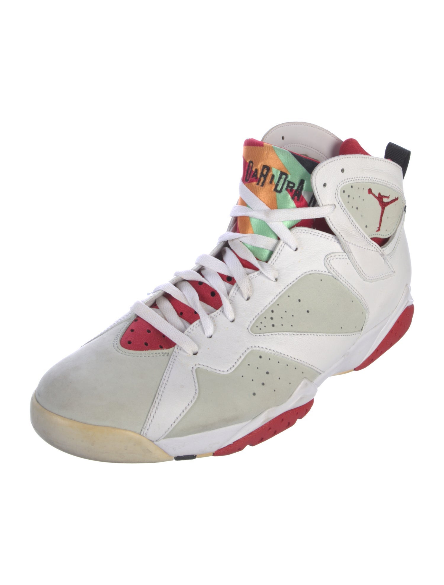 Jordan Leather Colorblock Pattern Sneakers