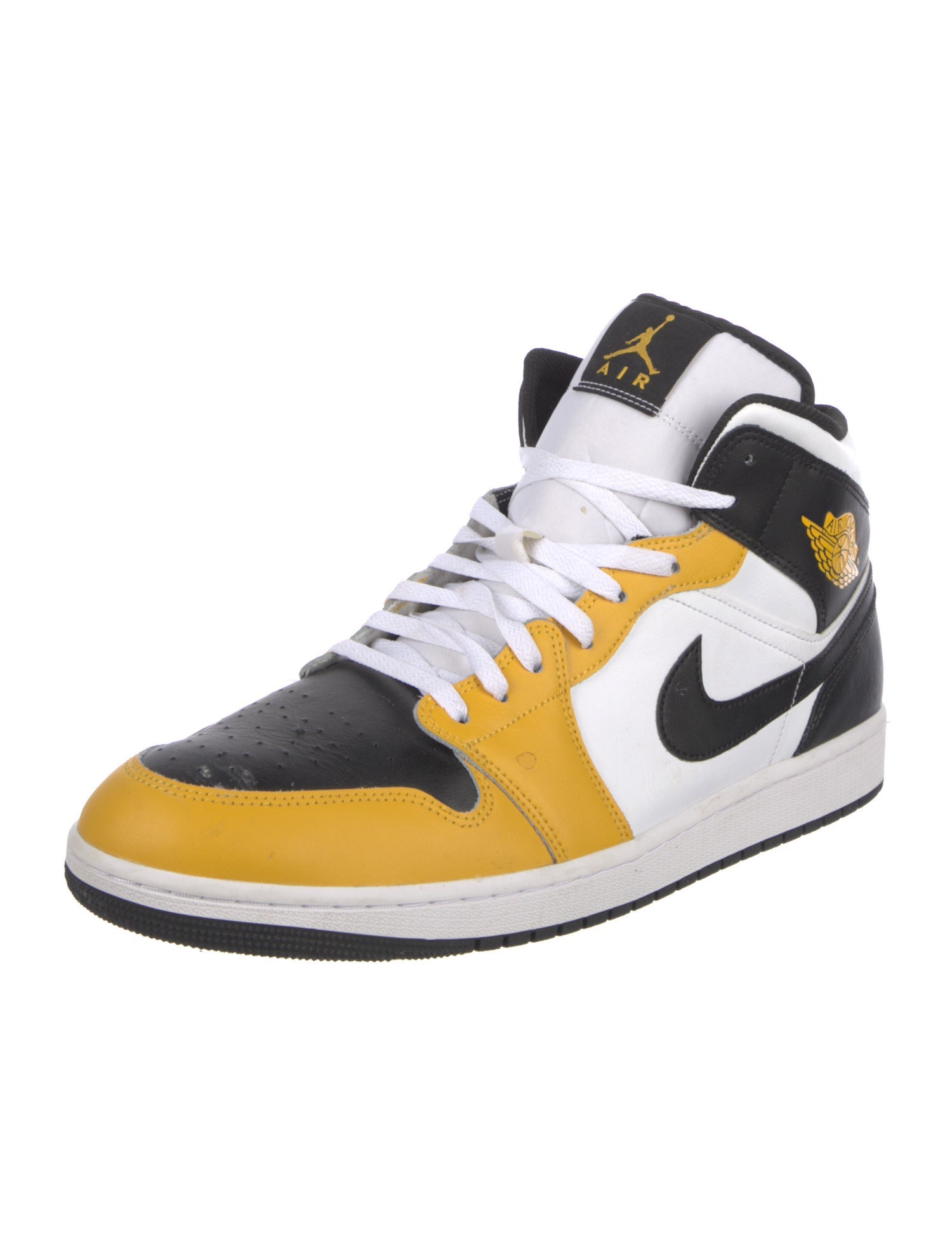 Jordan Leather Colorblock Pattern Sneakers