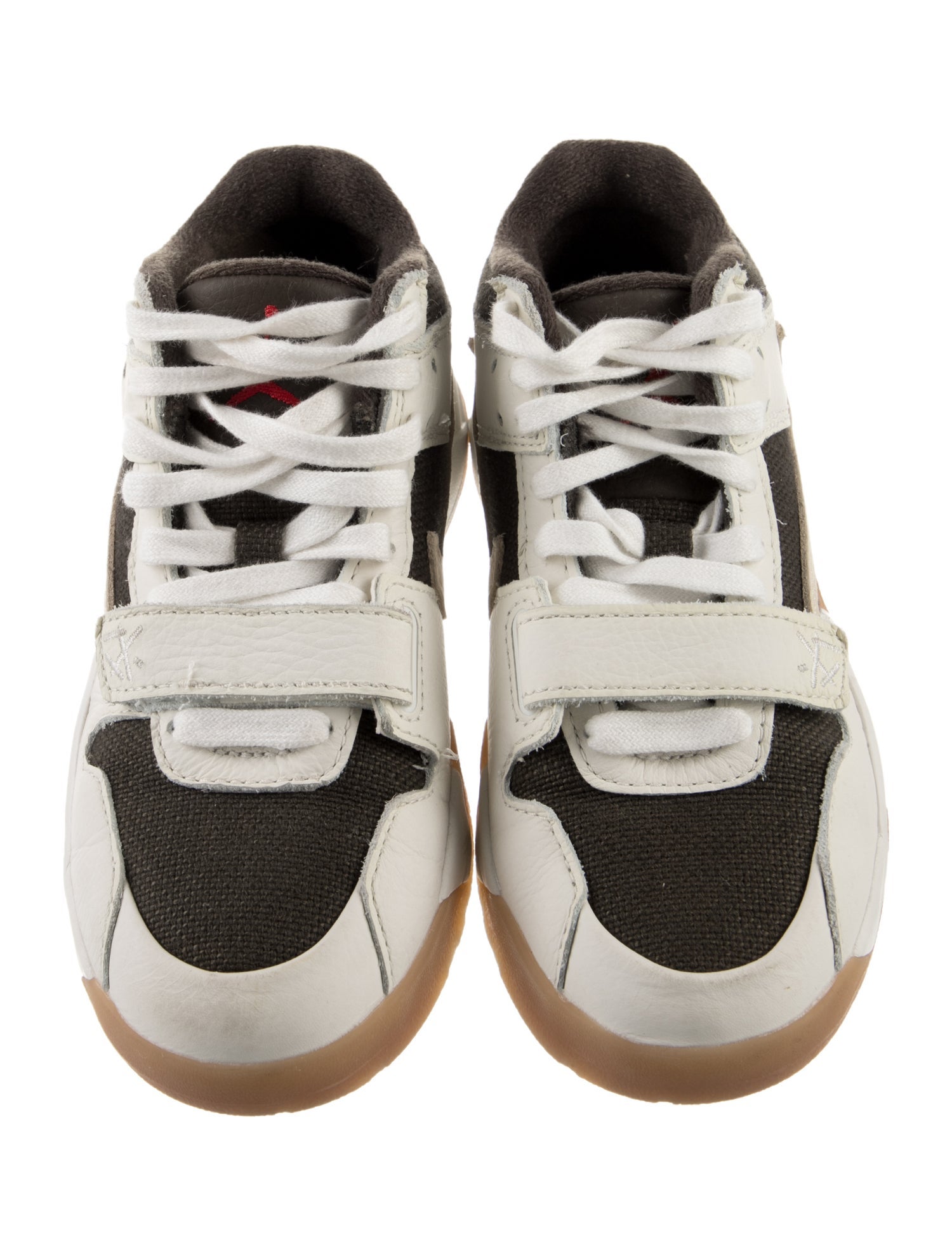 Jordan x Travis Scott Kid Boy's Leather Trim Canvas Low Top Sneakers