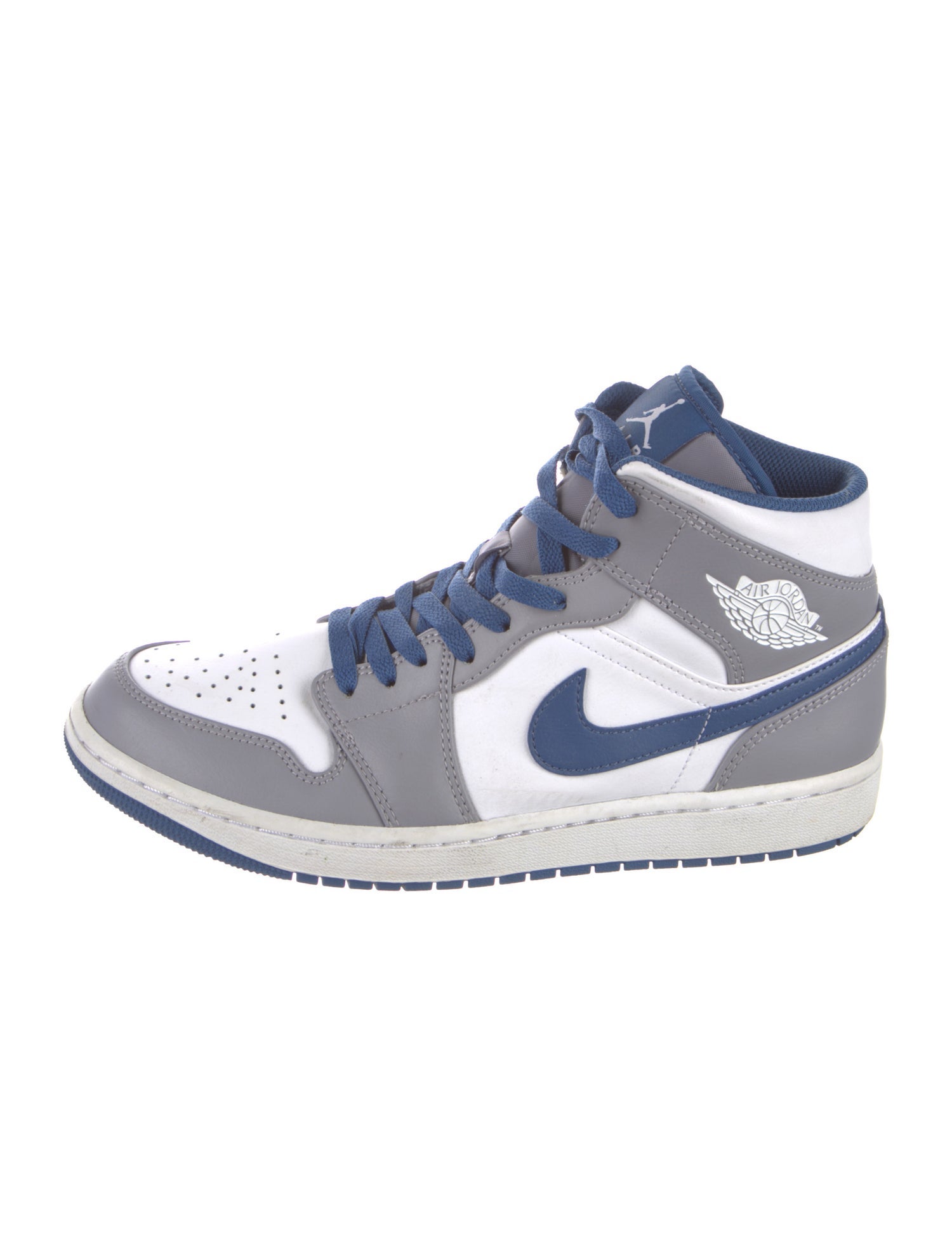 Jordan Leather Colorblock Pattern Sneakers