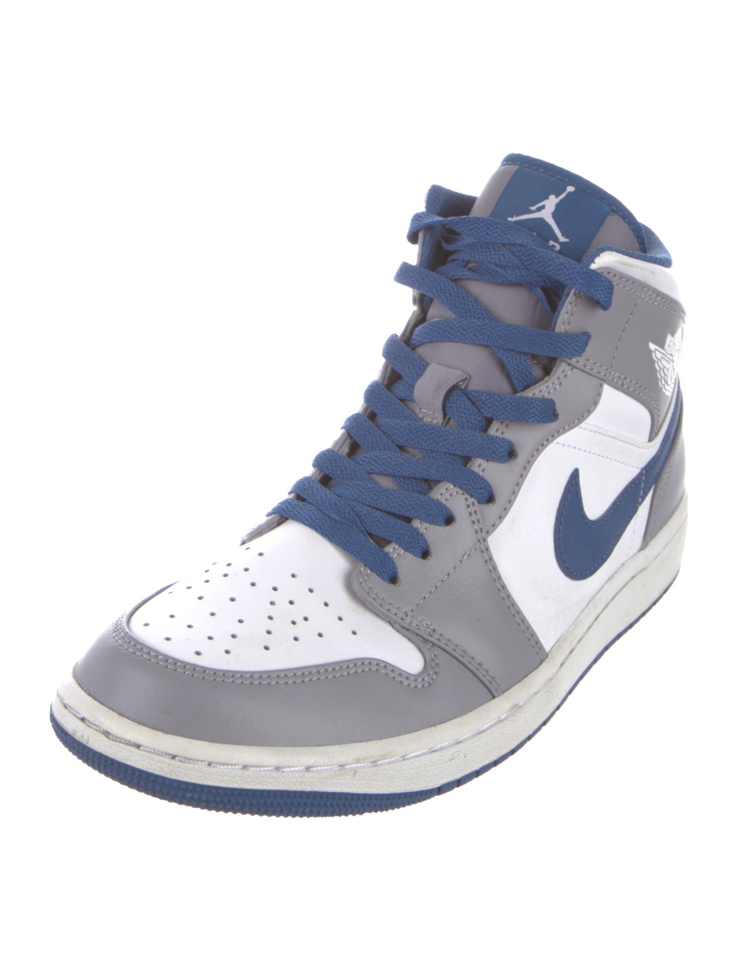 Jordan Leather Colorblock Pattern Sneakers