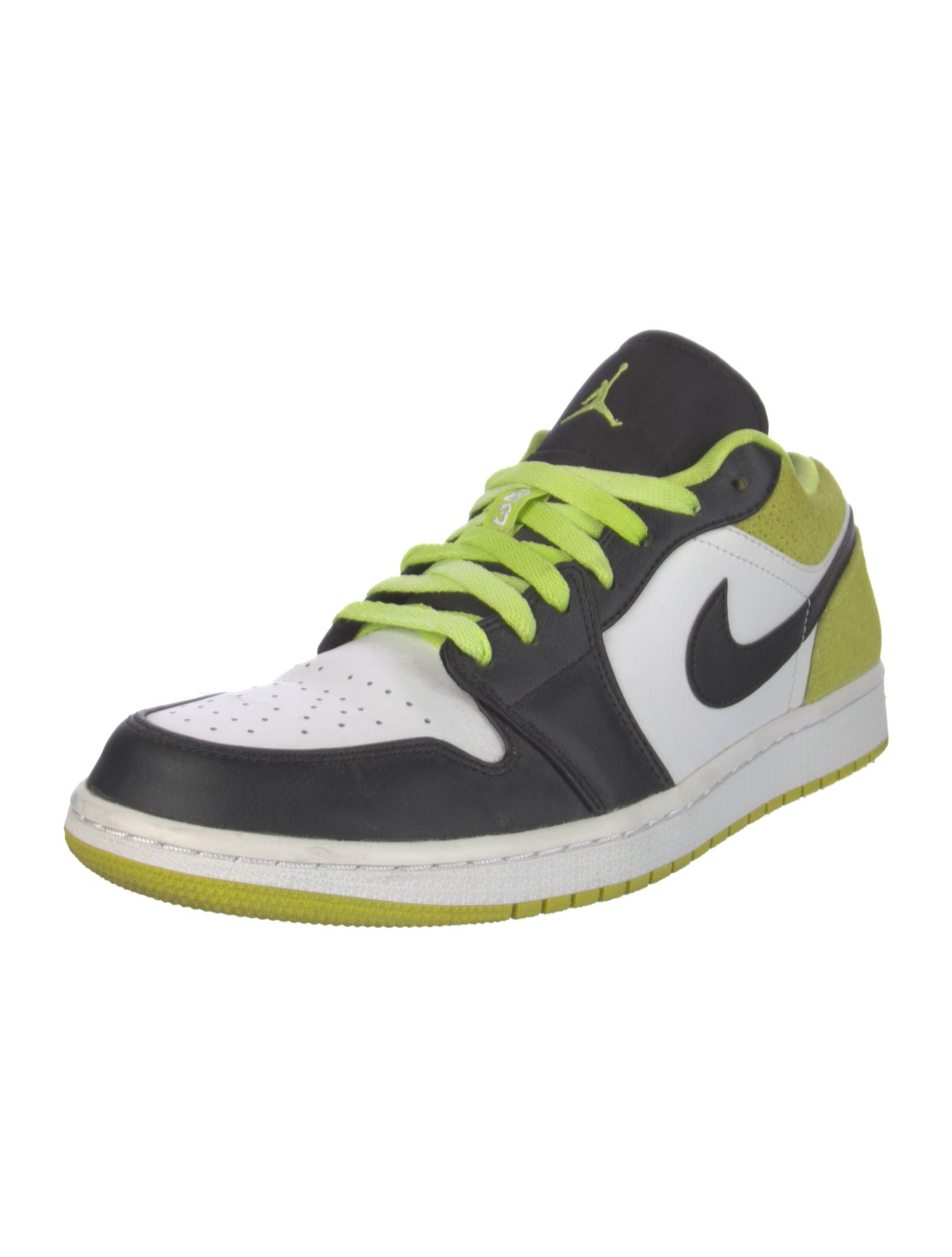 Jordan Leather Colorblock Pattern Sneakers