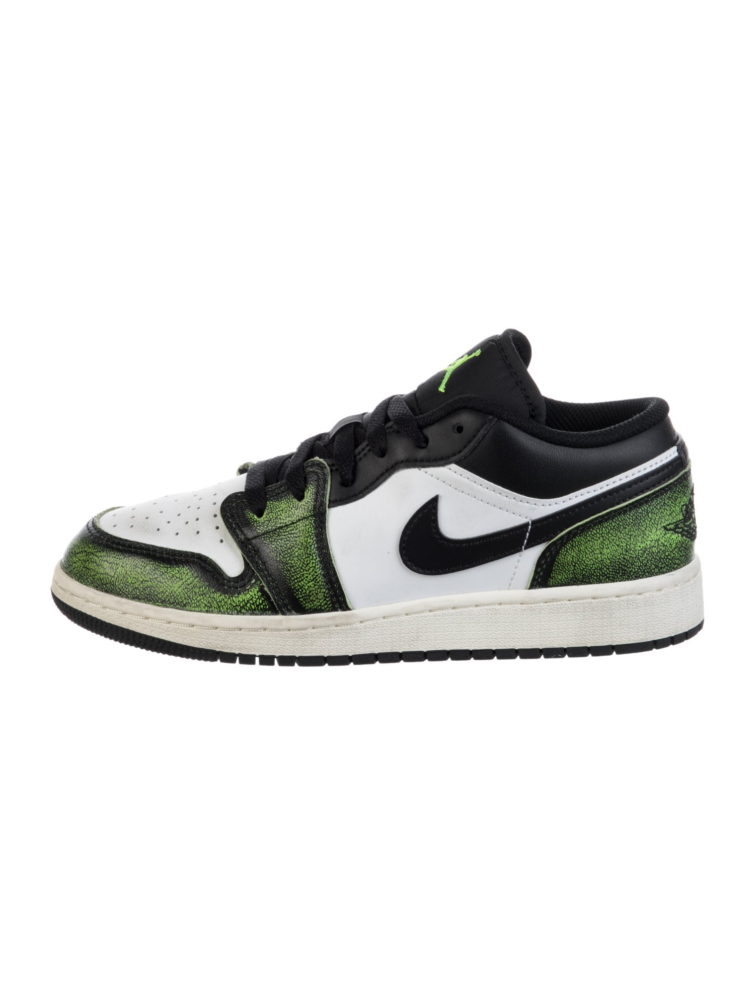 Jordan Kids' 1 Low (SE) 'Wear Away Electric Green' Sneakers