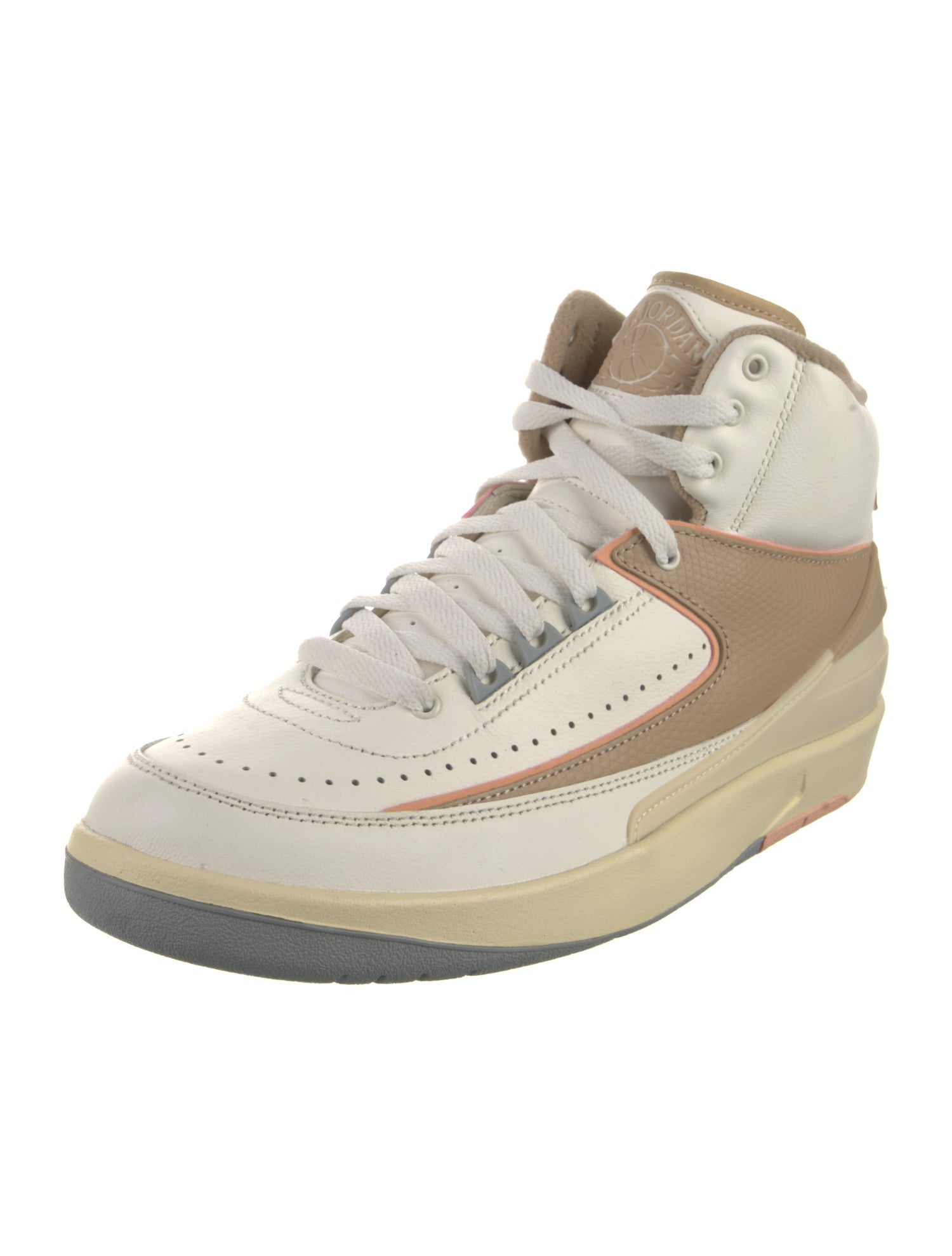 Jordan Leather Colorblock Pattern Sneakers