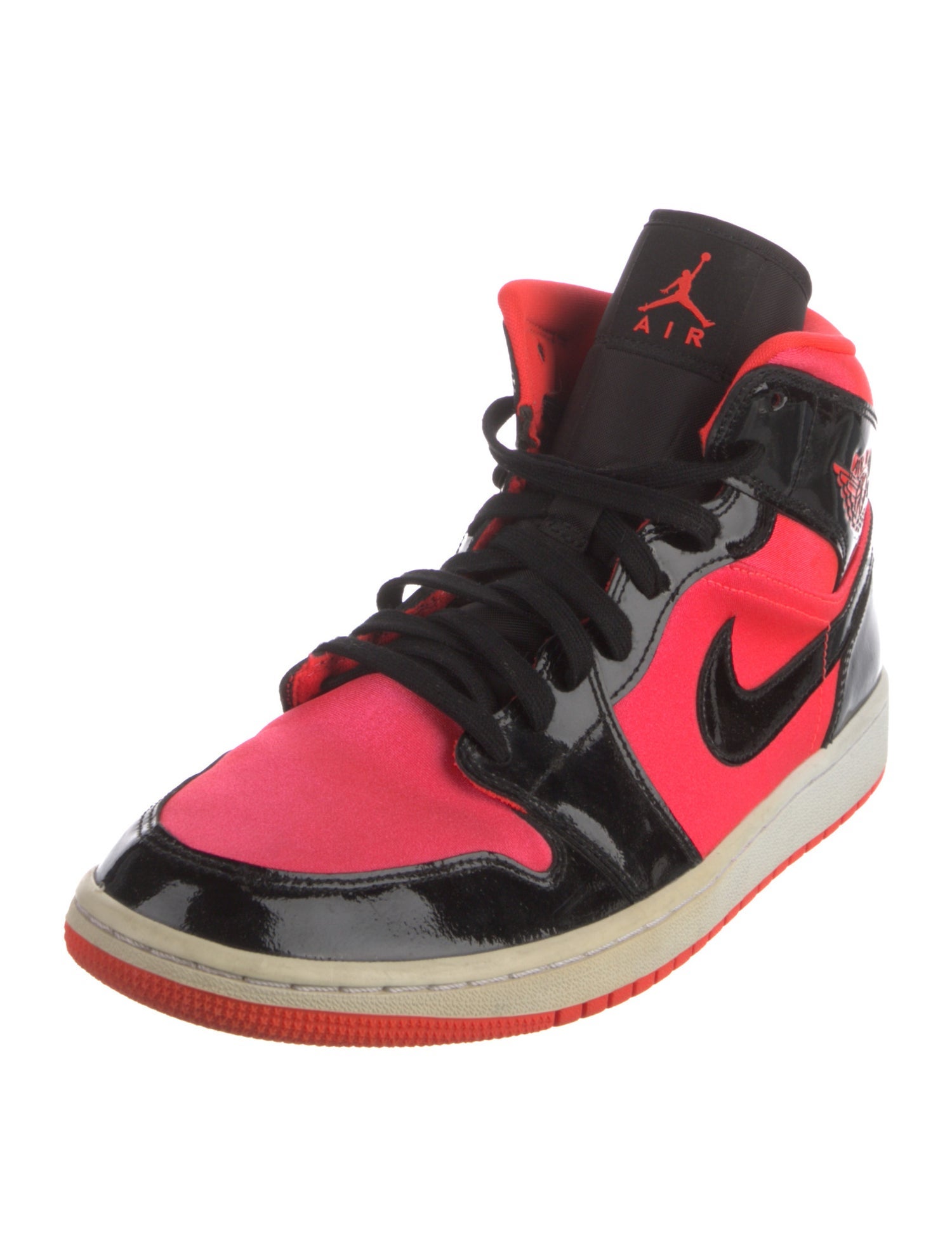 Jordan Patent Leather Colorblock Pattern Sneakers