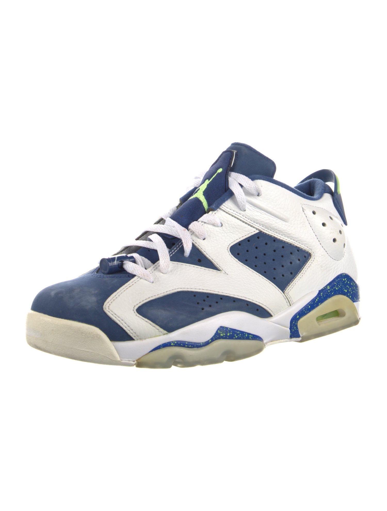 Jordan Leather Colorblock Pattern Sneakers