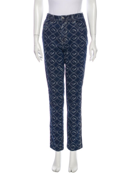 Jordache x Barneys High-Rise Straight Leg Jeans Bl