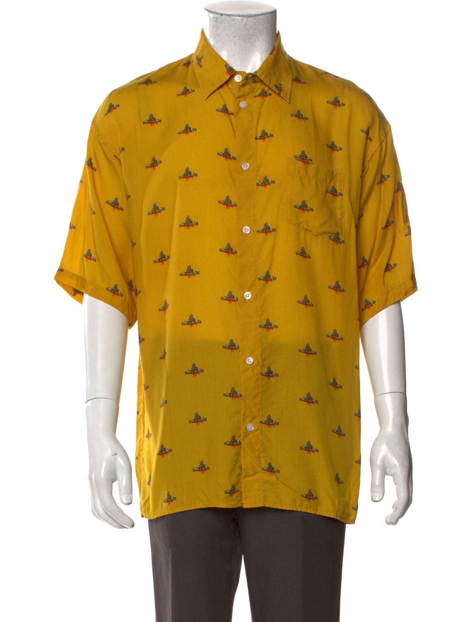 John Undercover Graphic Print Short Sleeve Shirt