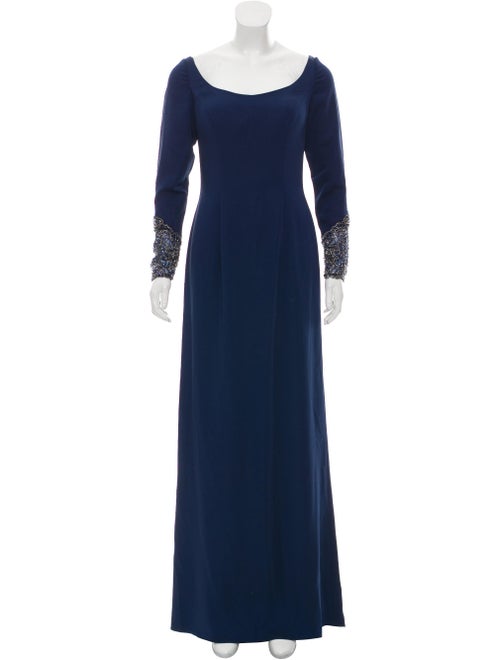 Jovani Long Sleeve Evening Dress Navy