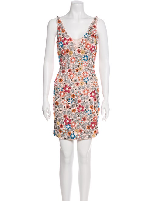 Jovani Floral Print Mini Dress