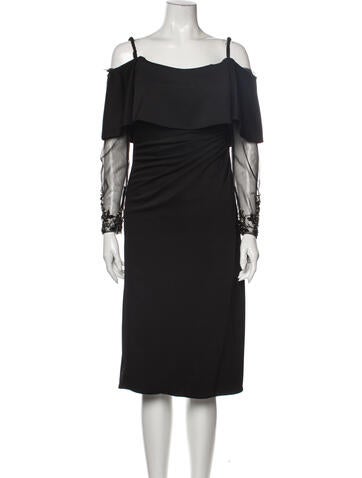 Jovani Dresses Off-The-Shoulder Knee-Length Dress XS