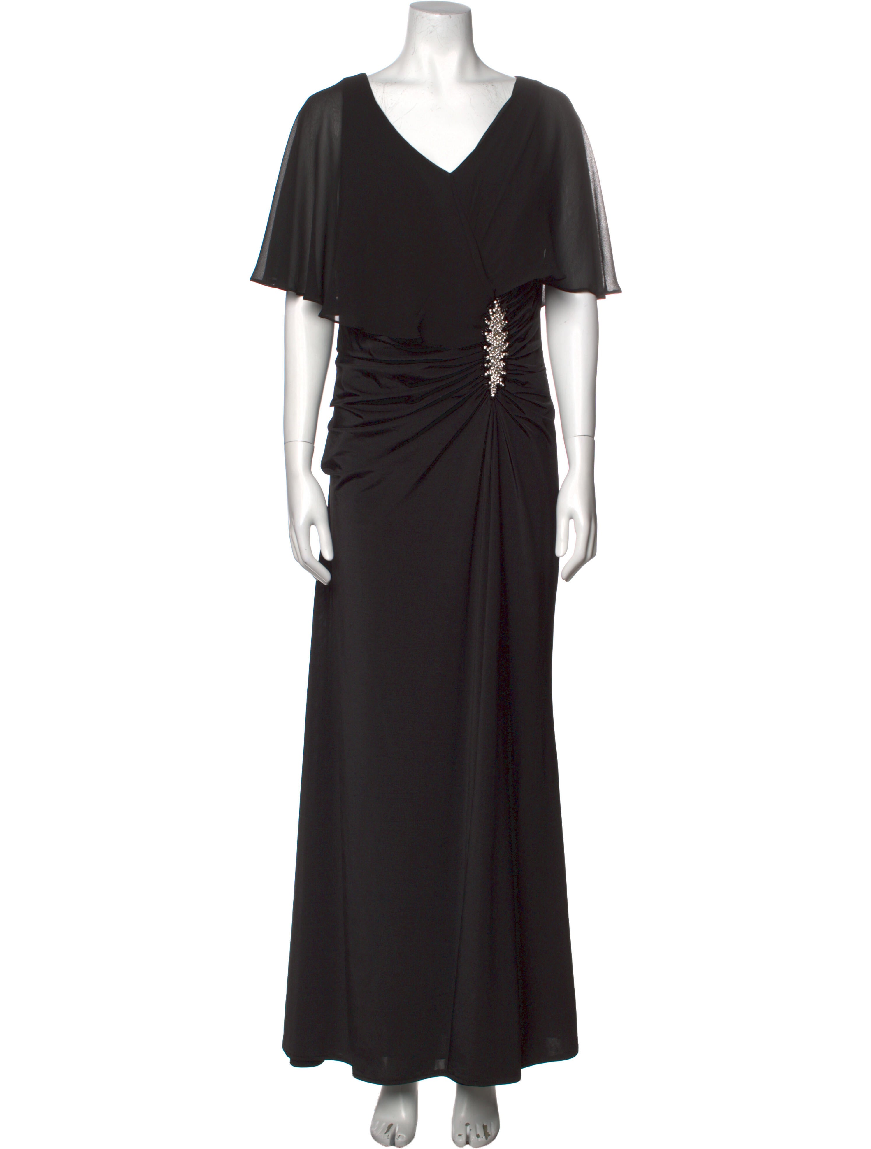 Jovani V-Neck Long Dress