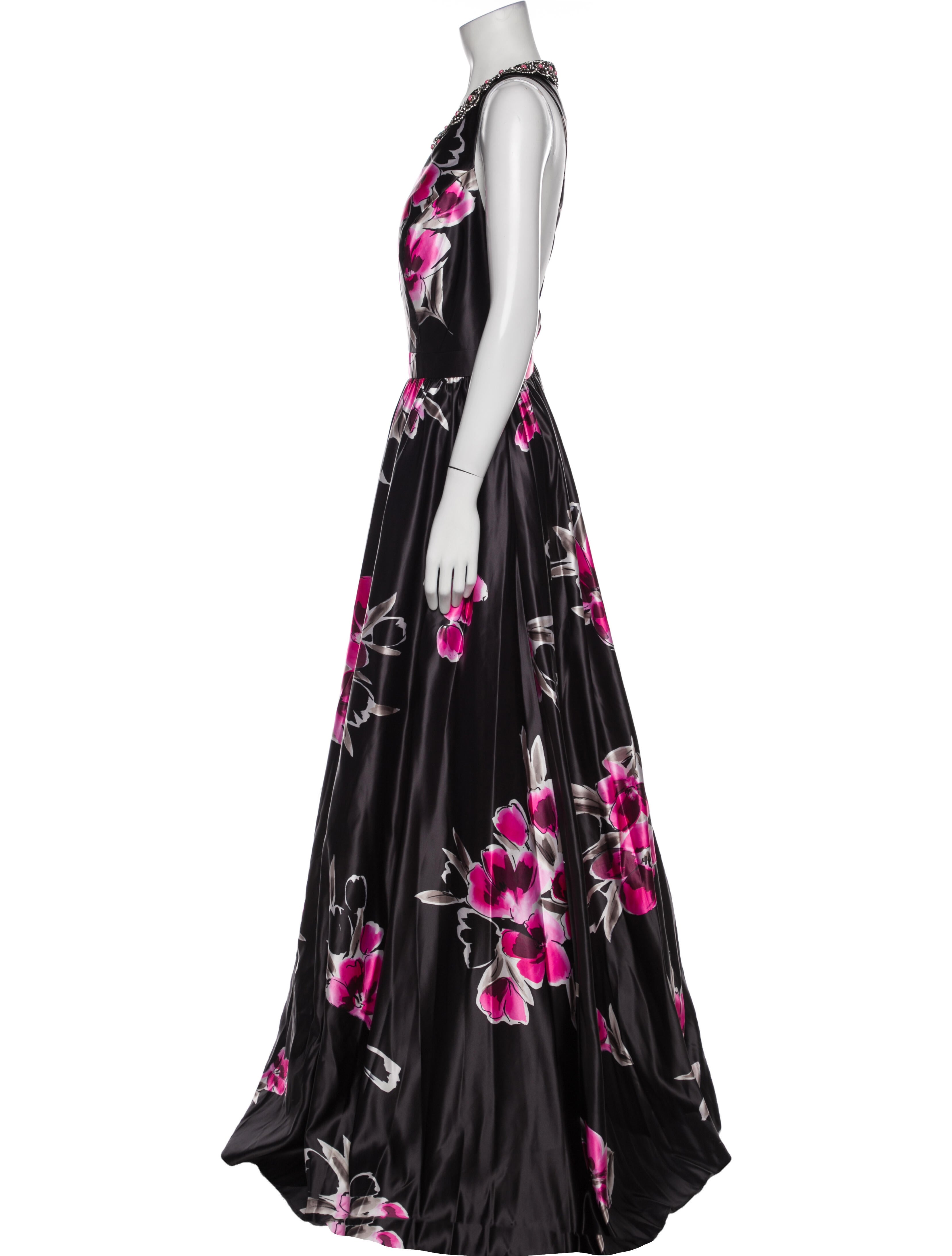 Jovani Floral Print Long Dress w/ Tags