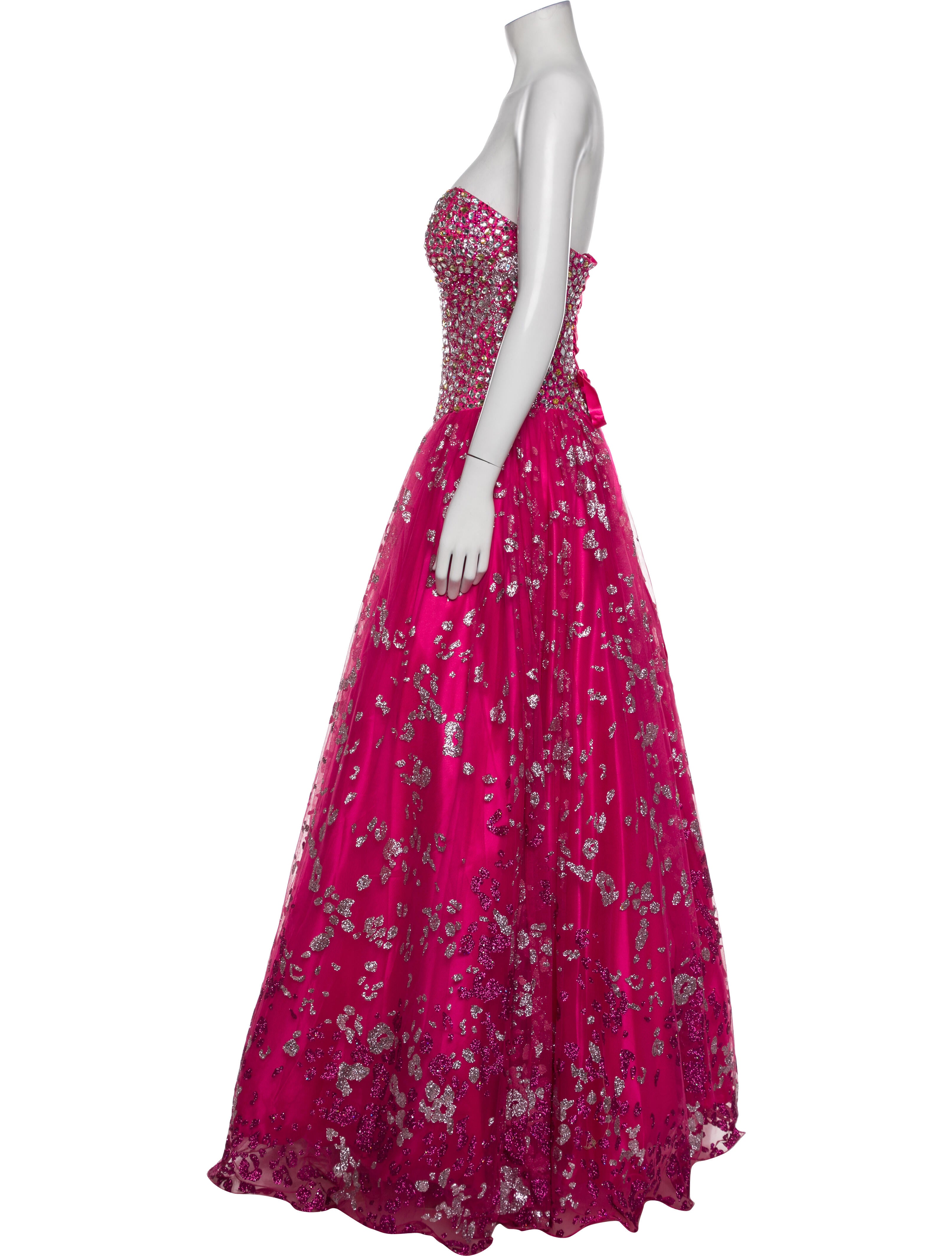 Jovani Lace Pattern Long Dress
