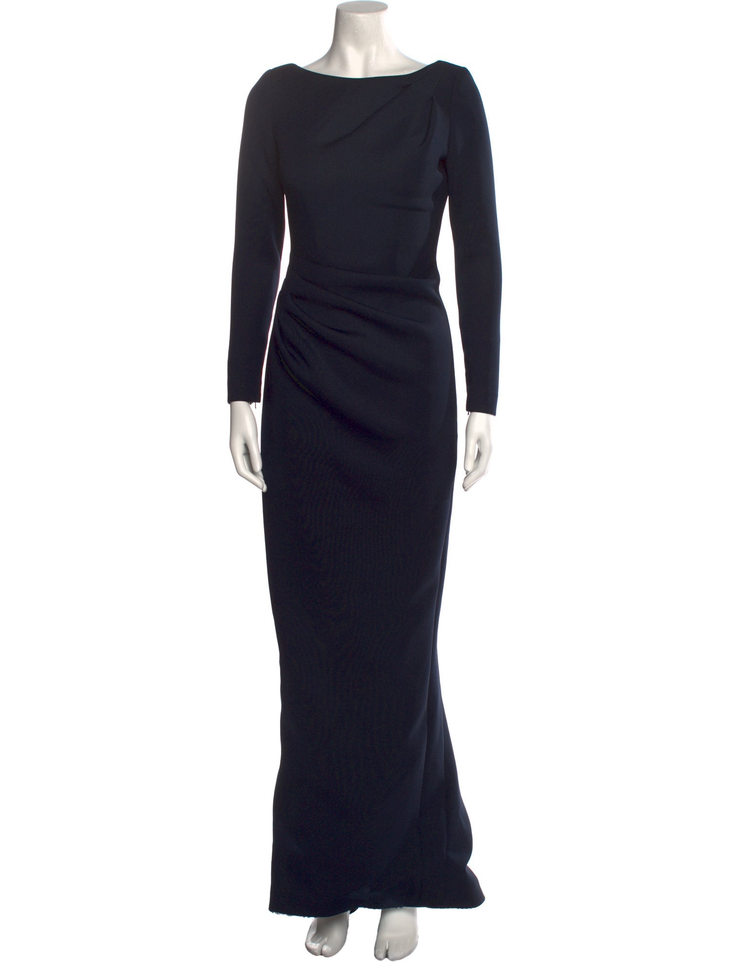 Jovani Bateau Neckline Long Dress