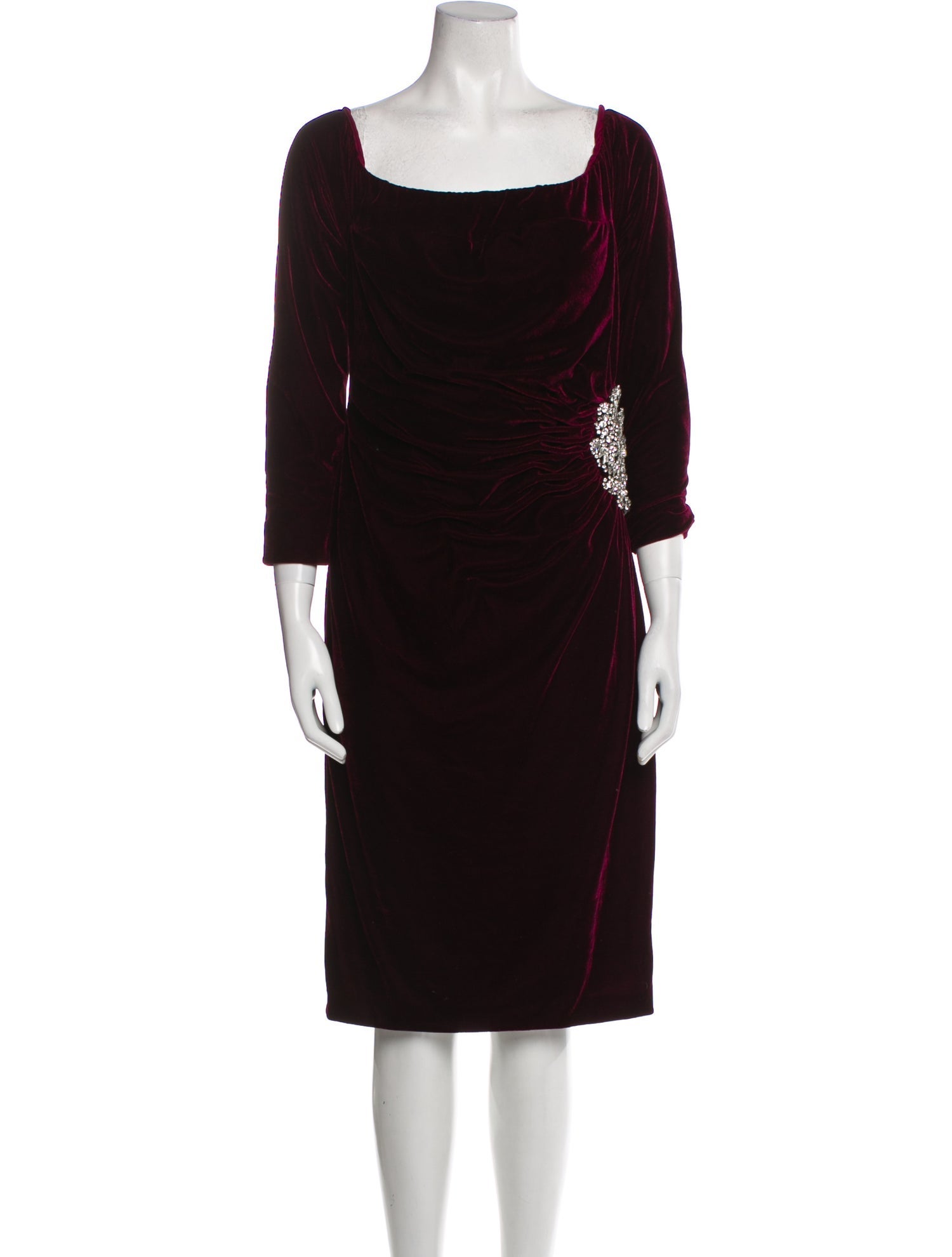 Jovani Cowl Neck Knee-Length Dress