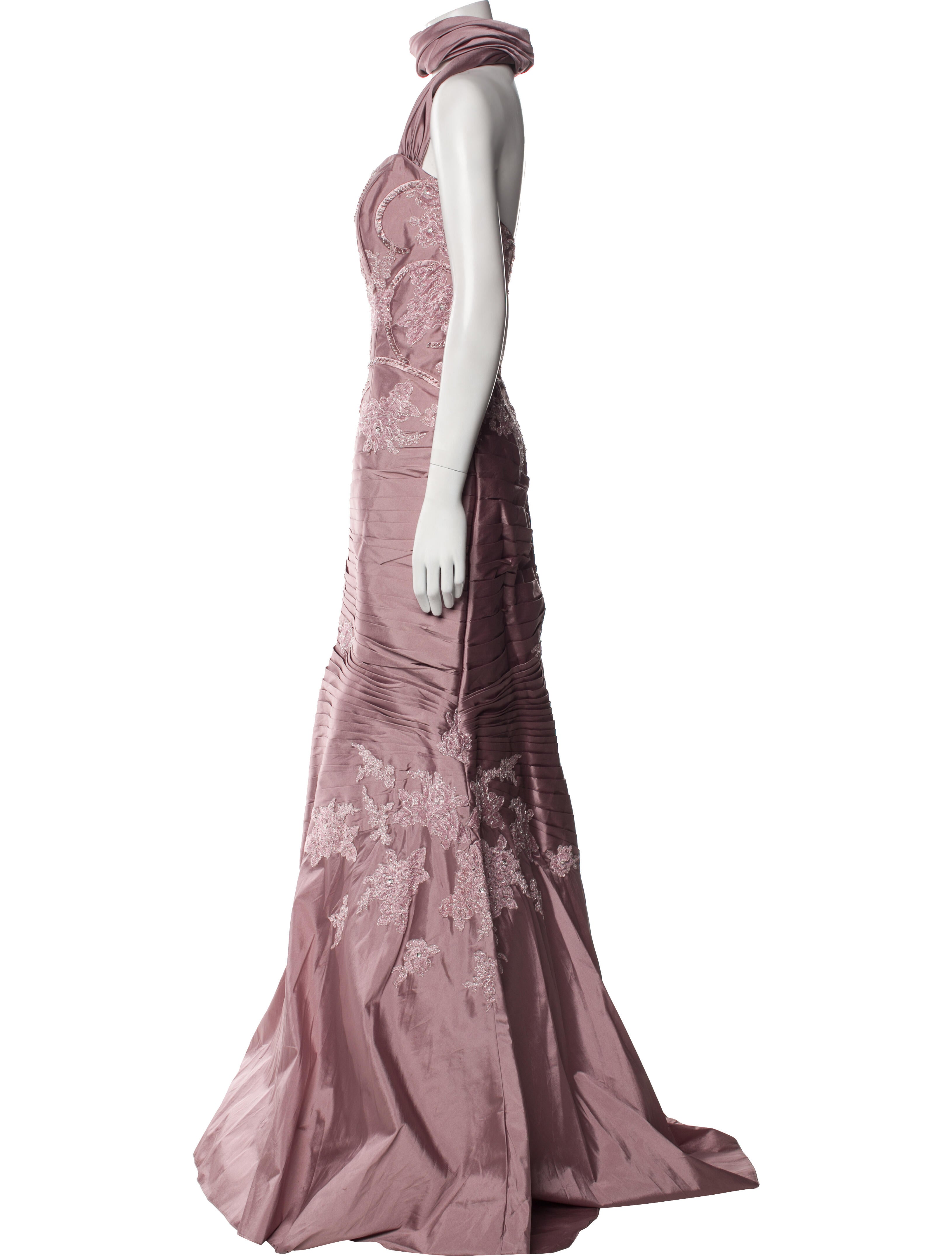 Jovani Lace Pattern Long Dress