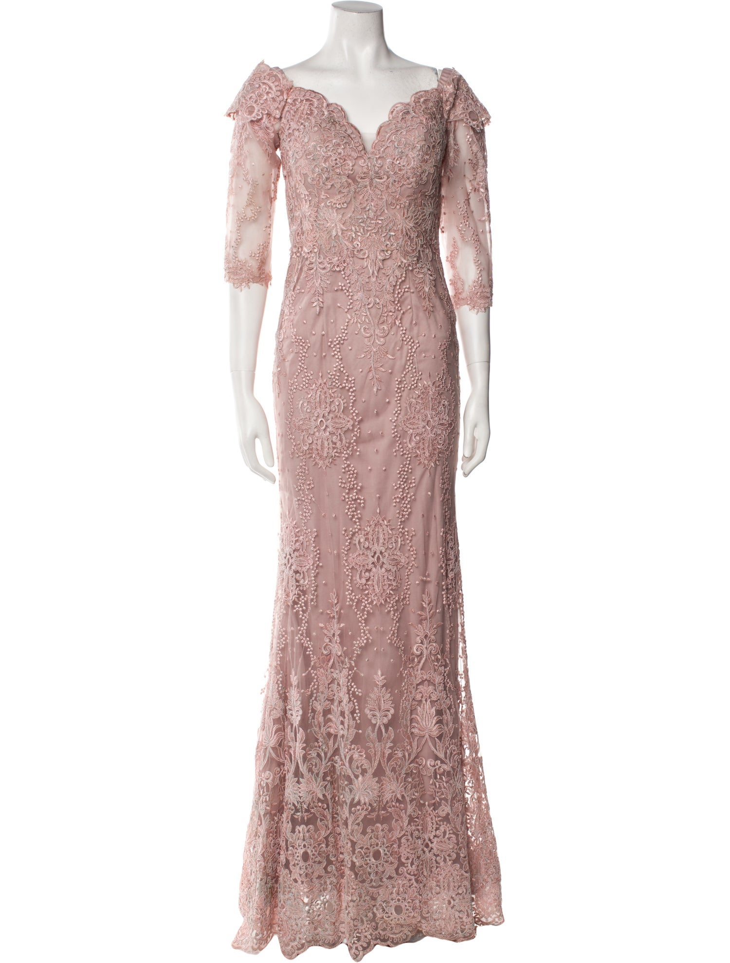 Jovani Mesh Long Dress