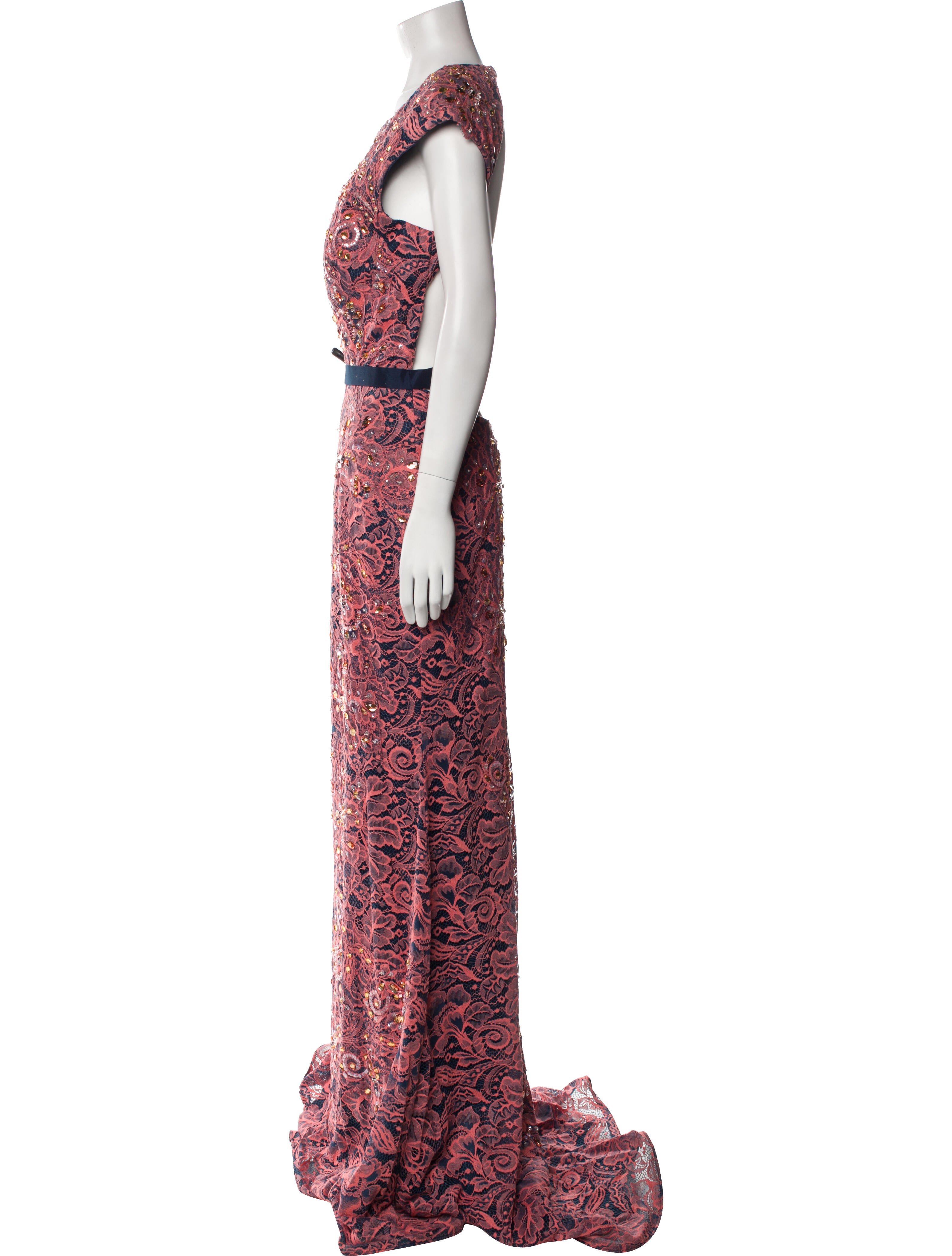 Jovani Lace Pattern Long Dress w/ Tags