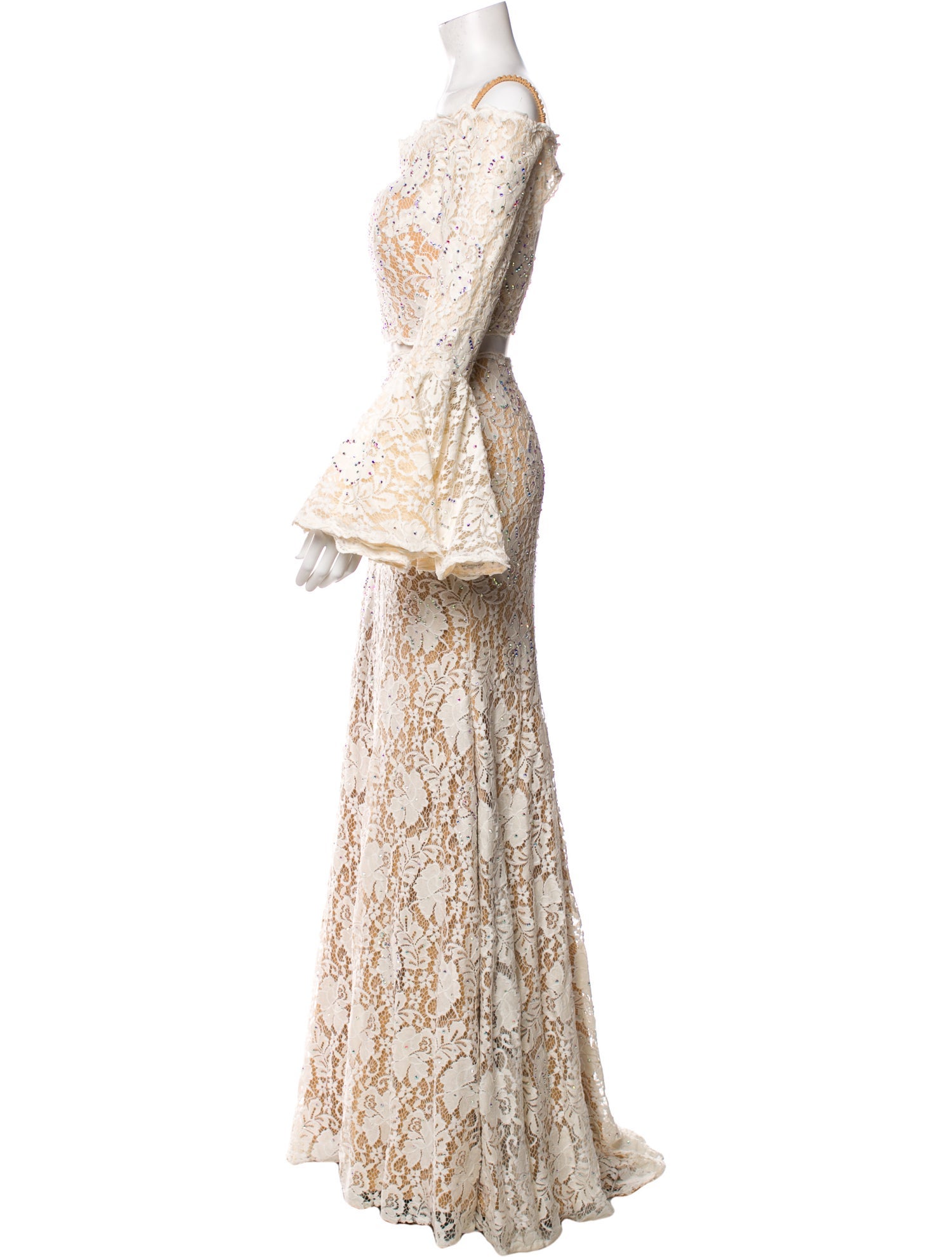 Jovani Lace Pattern Long Dress