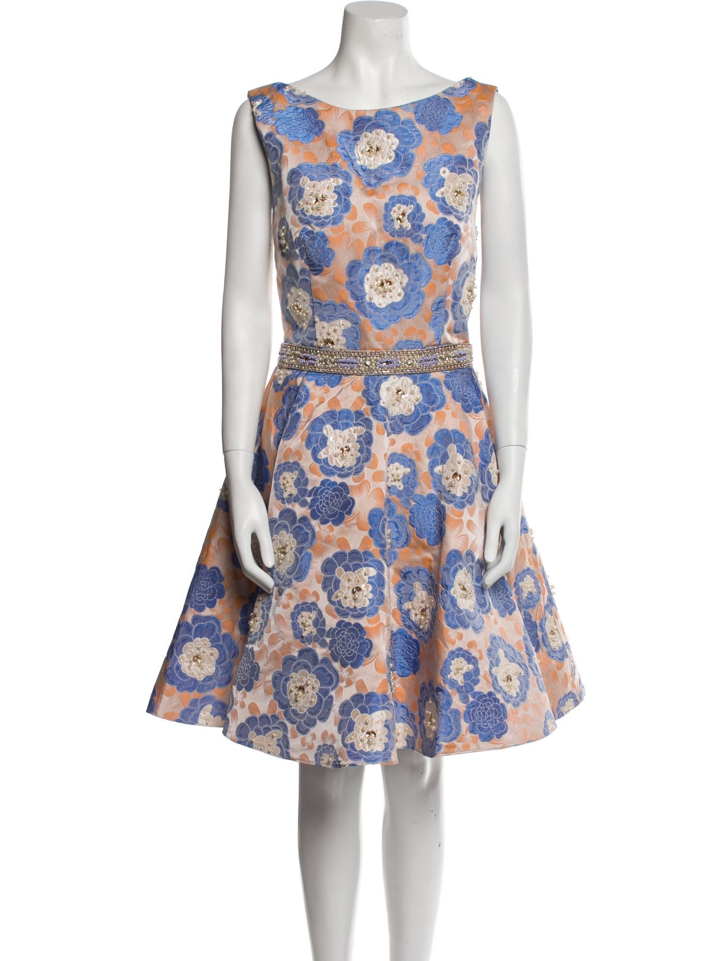 Jovani Floral Print Knee-Length Dress