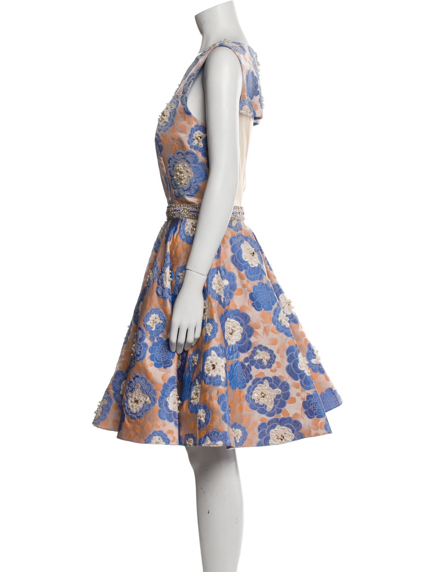 Jovani Floral Print Knee-Length Dress