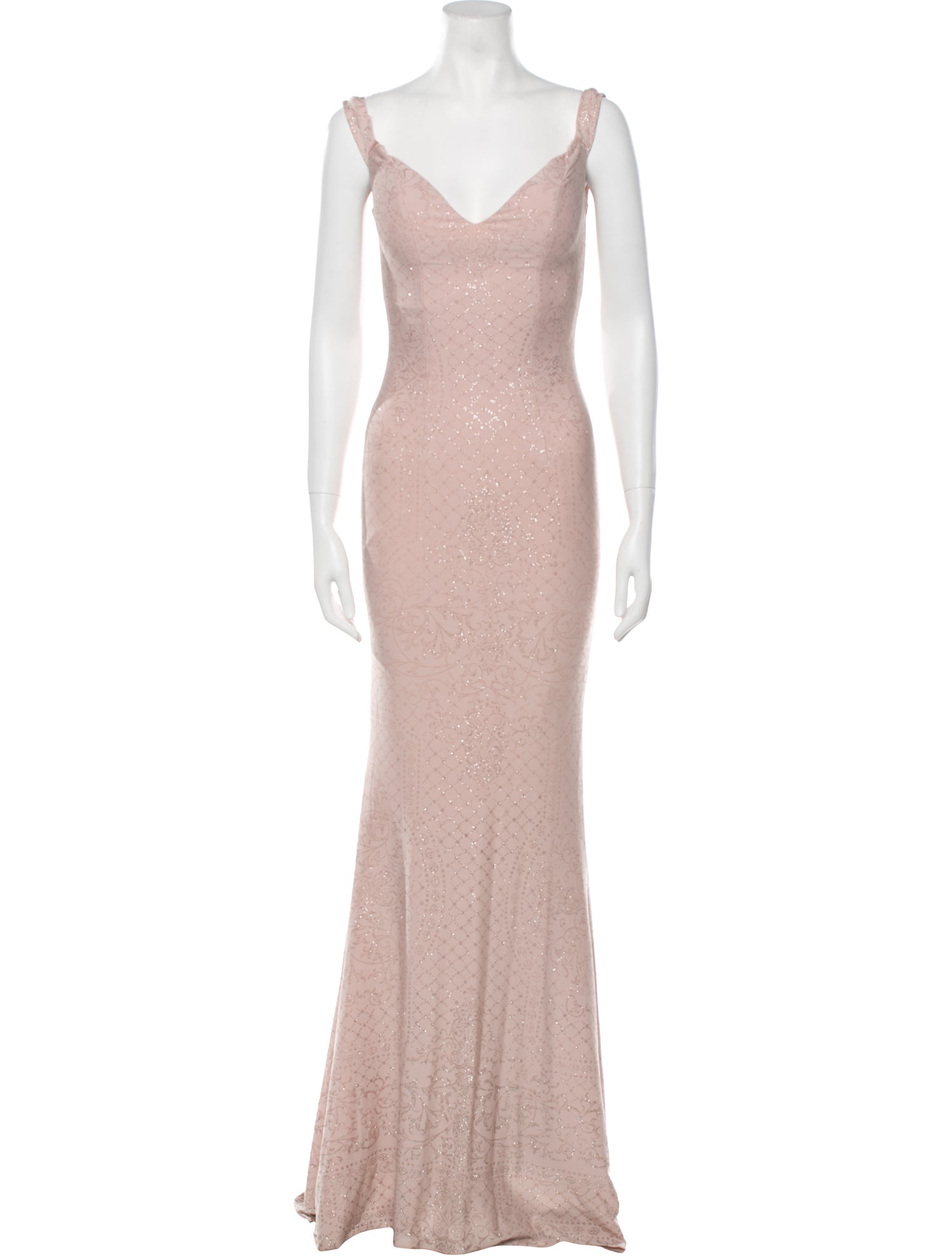 Jovani V-Neck Long Dress